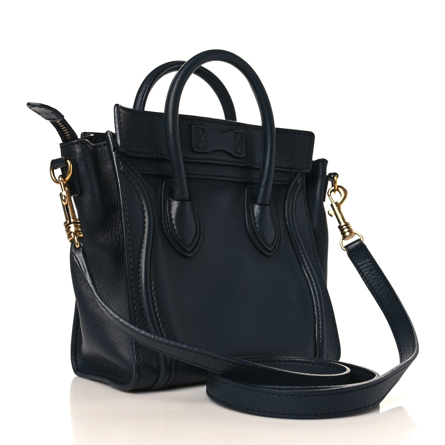 Celine Smooth Calfskin Nano Luggage Ink 3 of 8