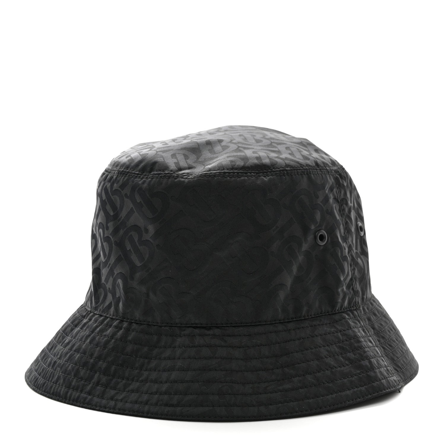 Burberry Nylon Jacquard TB Monogram Bucket Hat XL Black 1 of 7