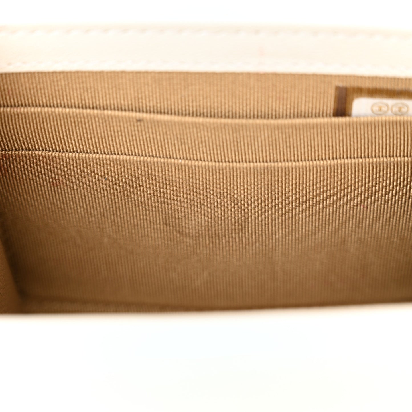 Goatskin Chic Pearls Clutch On Chain White