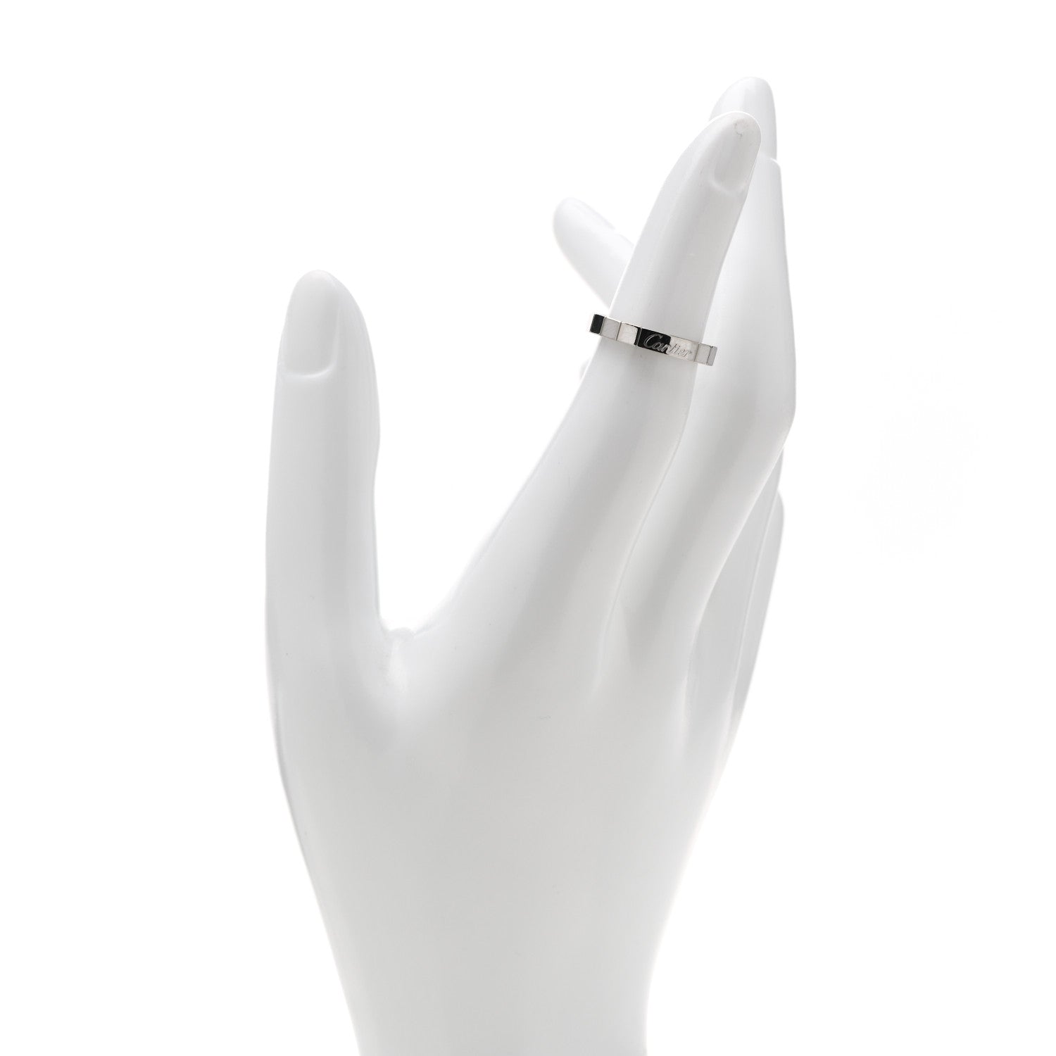 Cartier 18K White Gold Lanieres Ring 47 4.25 2 of 7