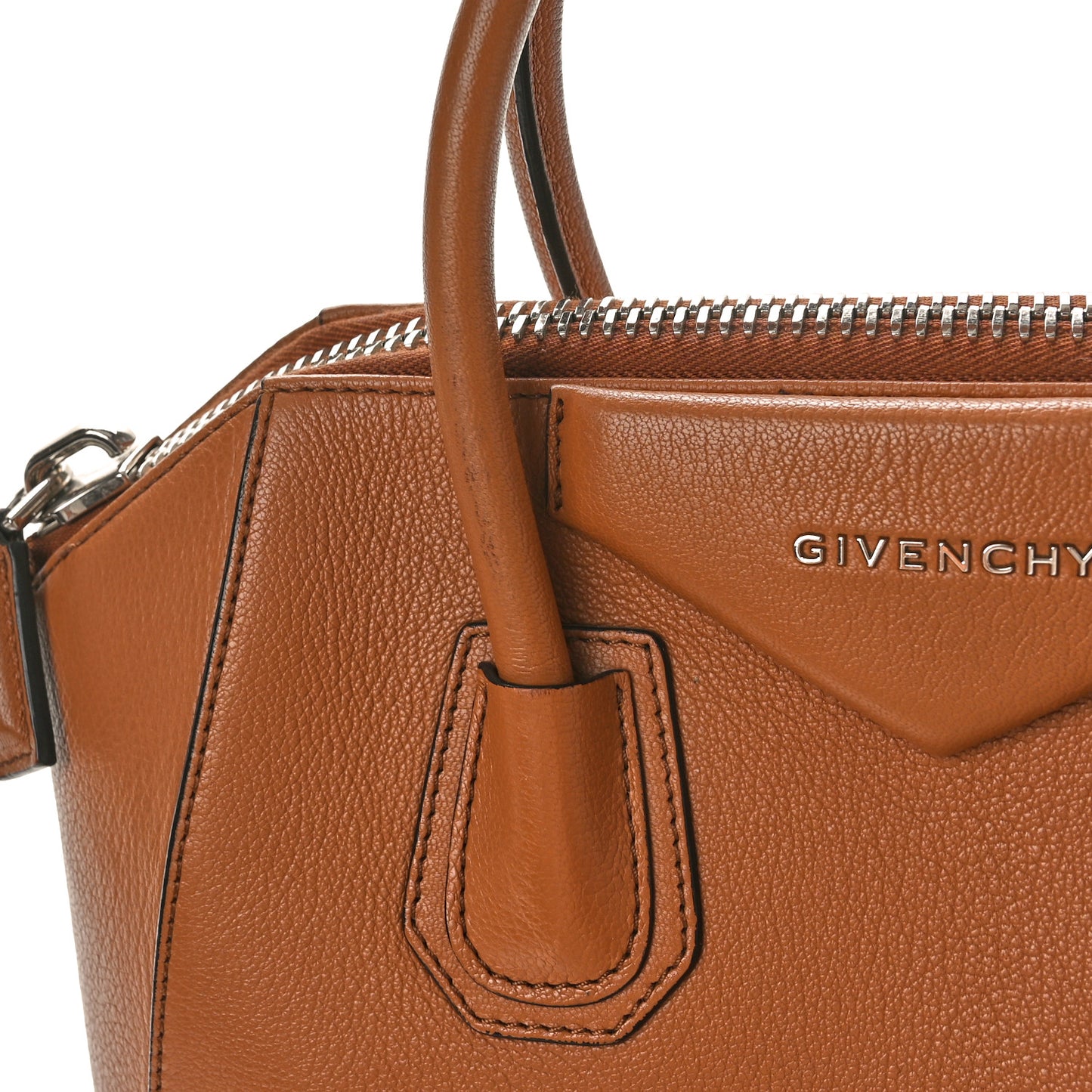 Sugar Goatskin Small Antigona Cognac