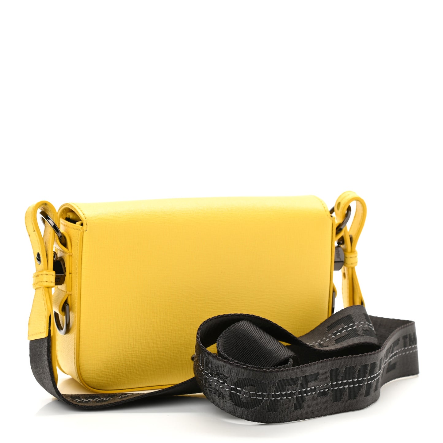 Calfskin Mini Binder Clip Bag Yellow