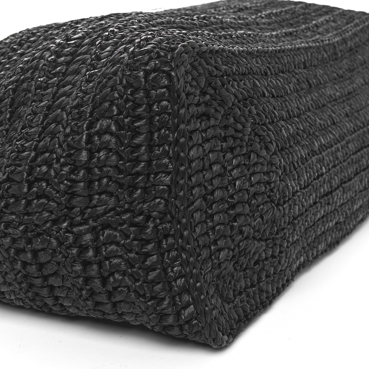 Raffia Rive Gauche Tote Black