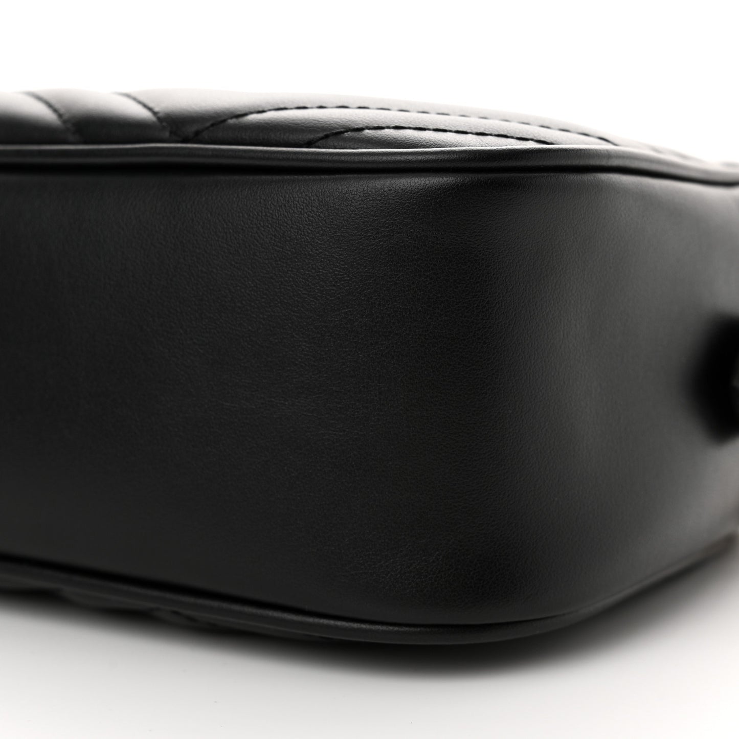 Calfskin Matelasse Small GG Marmont Chain Shoulder Bag Black