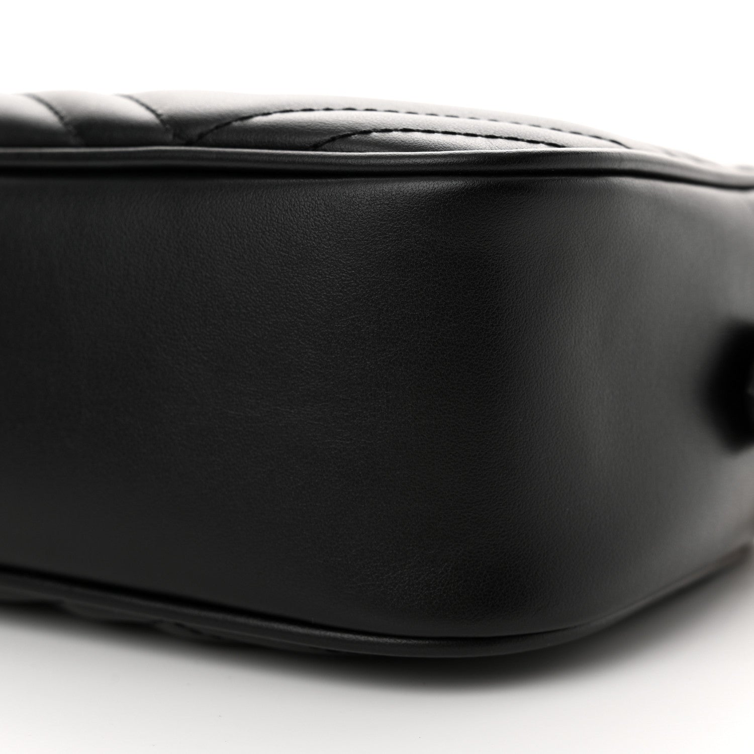 Gucci Calfskin Matelasse Small GG Marmont Chain Shoulder Bag Black 10 of 13