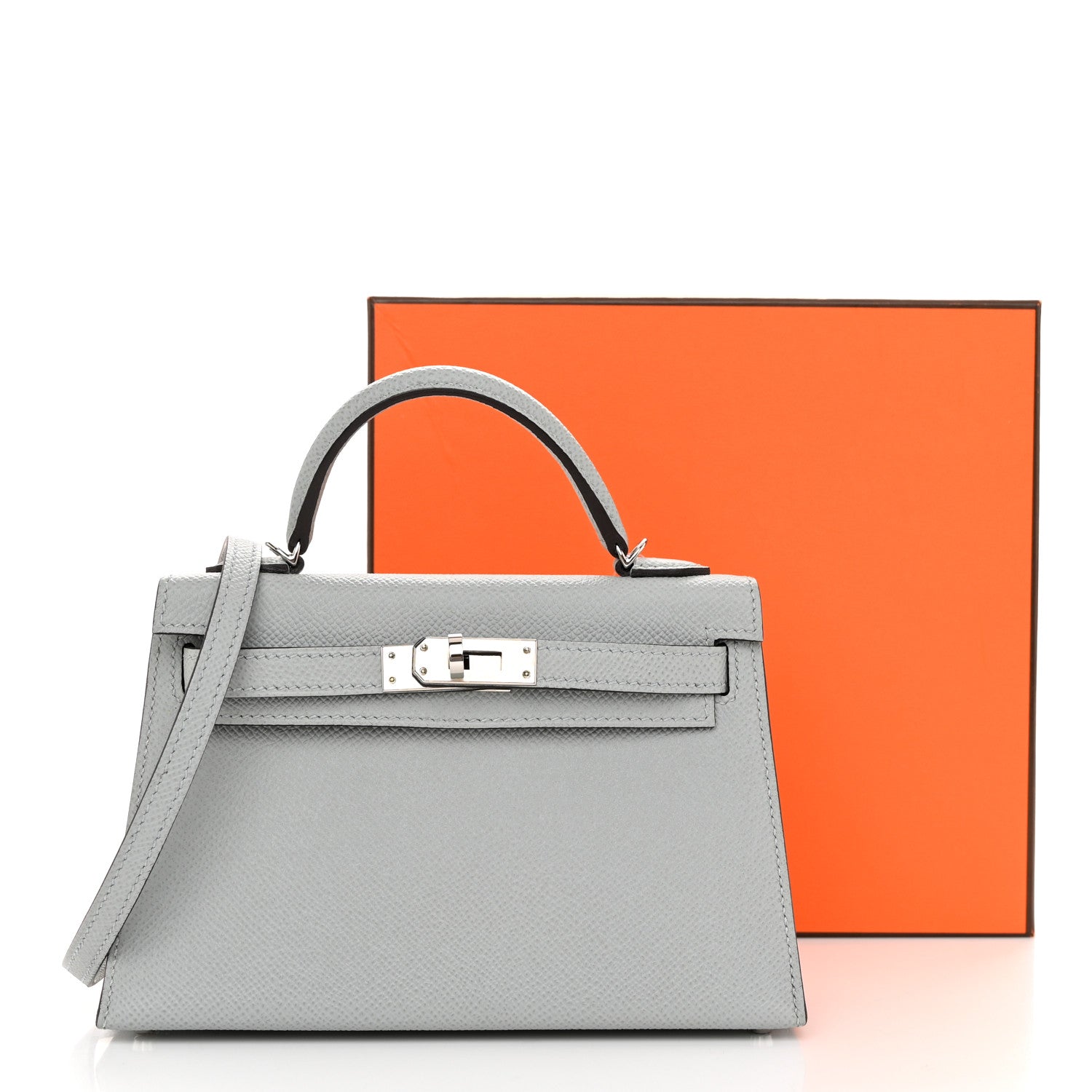Hermes Epsom Mini Kelly Sellier 20 Bleu Glacier 11 of 11