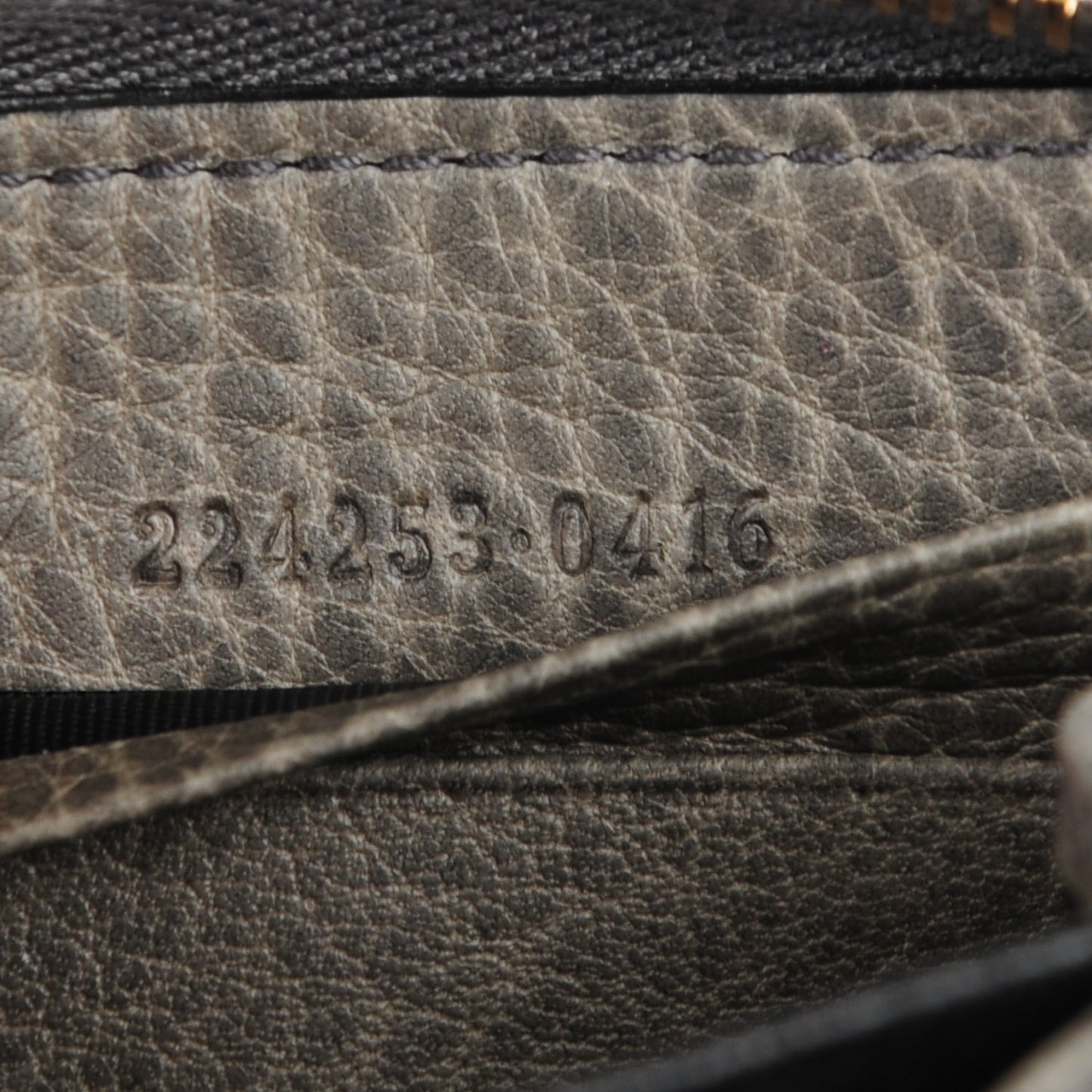 Guccissima Bamboo Tassel Zip Around Wallet Grey