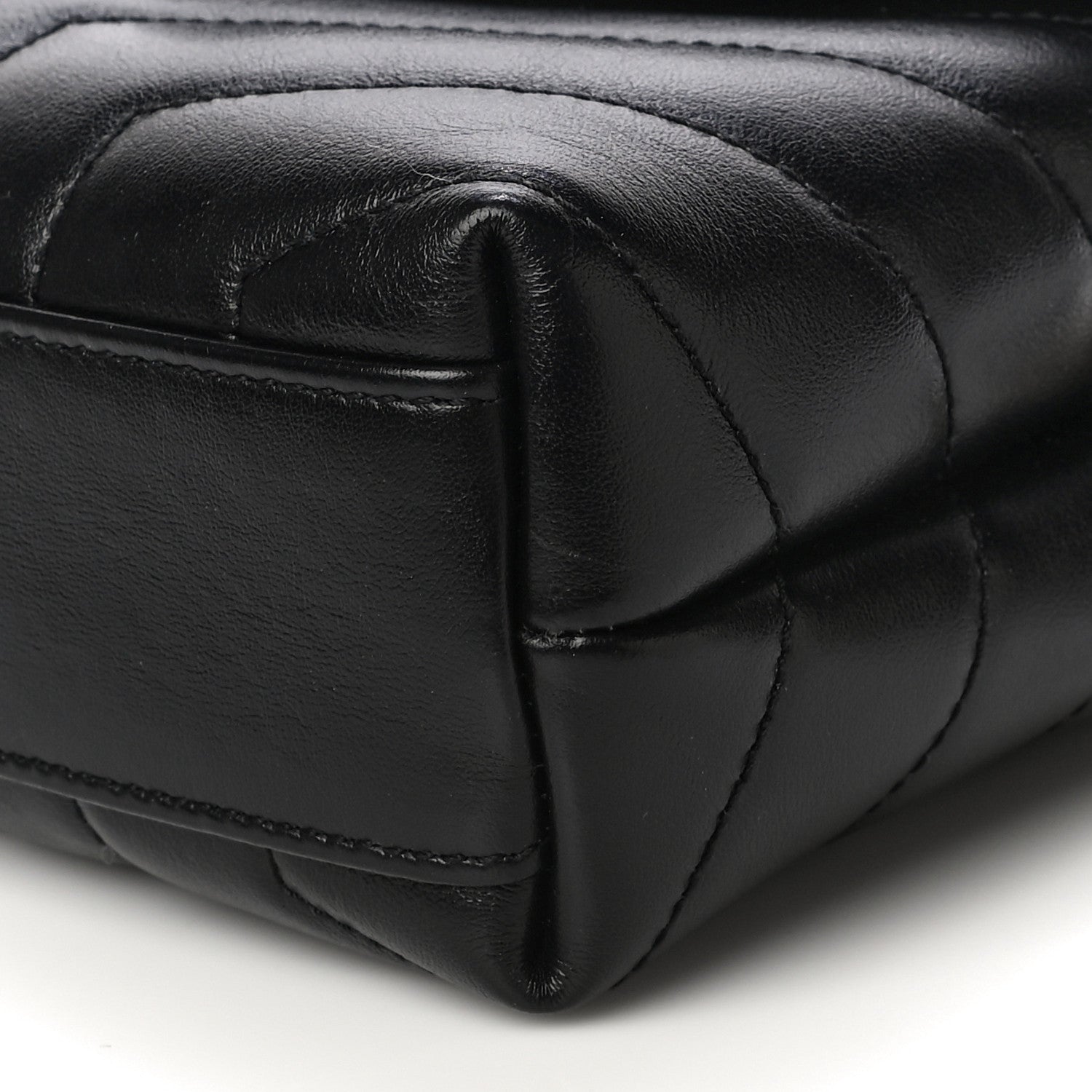 Saint Laurent Calfskin Y Quilted Monogram Toy Loulou Crossbody Bag Black 9 of 12