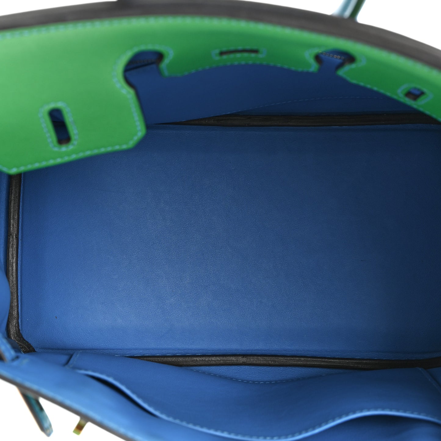 Swift Horseshoe Birkin 25 Vert Vertigo Bleu Hydra