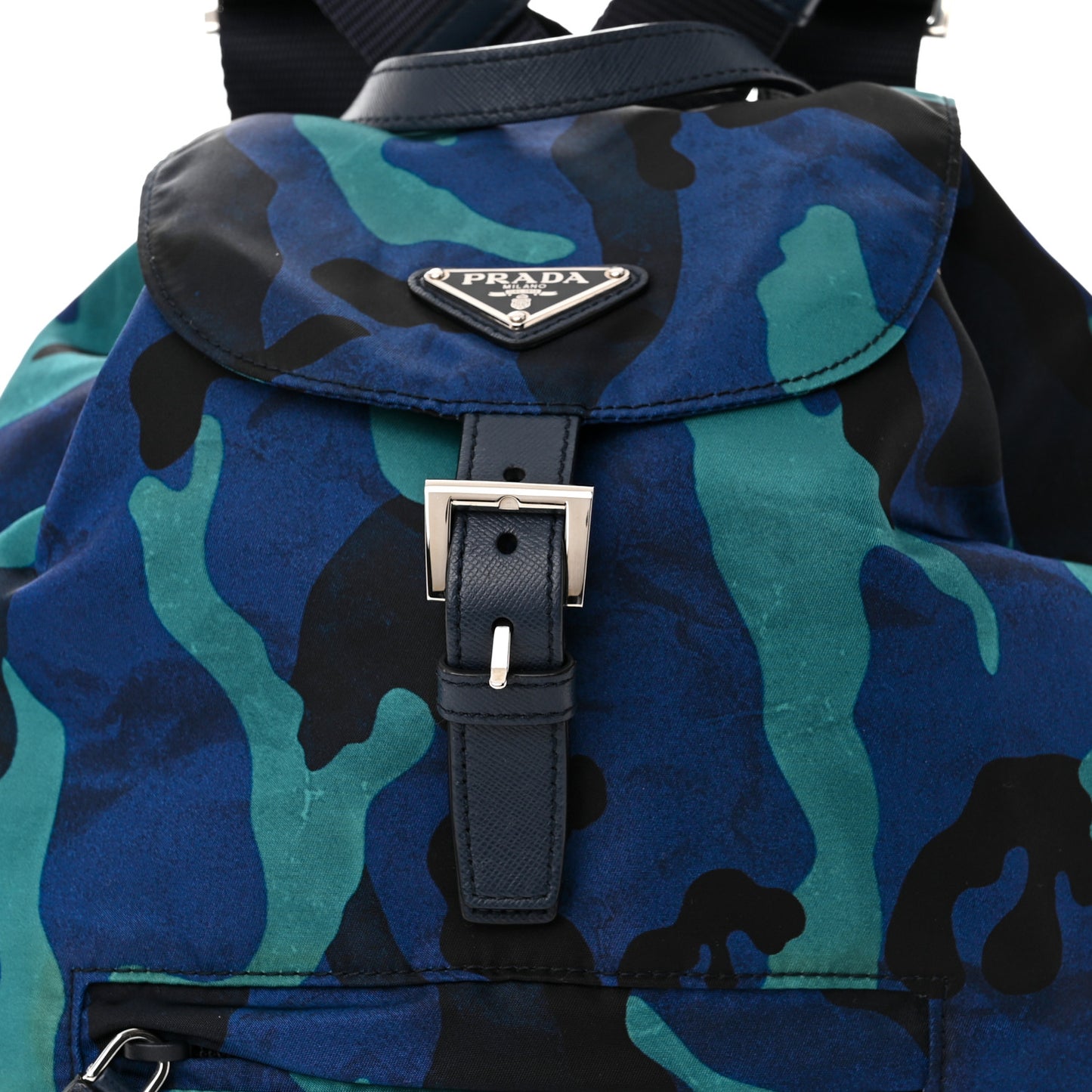 Tessuto Nylon Camouflage Print Backpack Royal