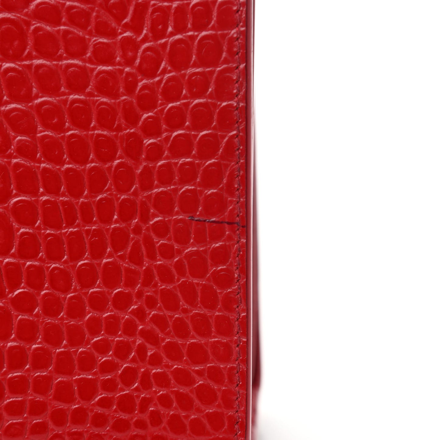 Calfskin Crocodile Embossed Baby Sac De Jour Red