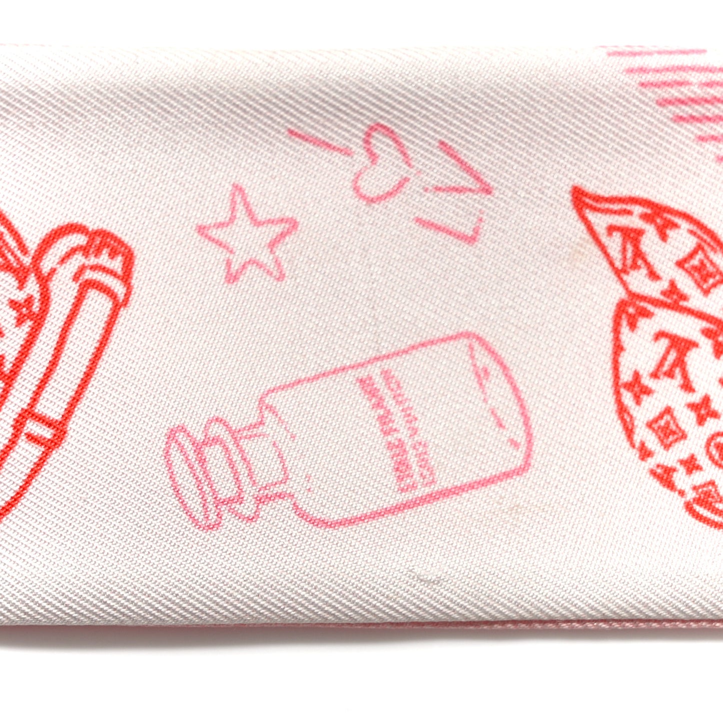 Silk Monogram Essentials LV BB Bandeau Pink Red