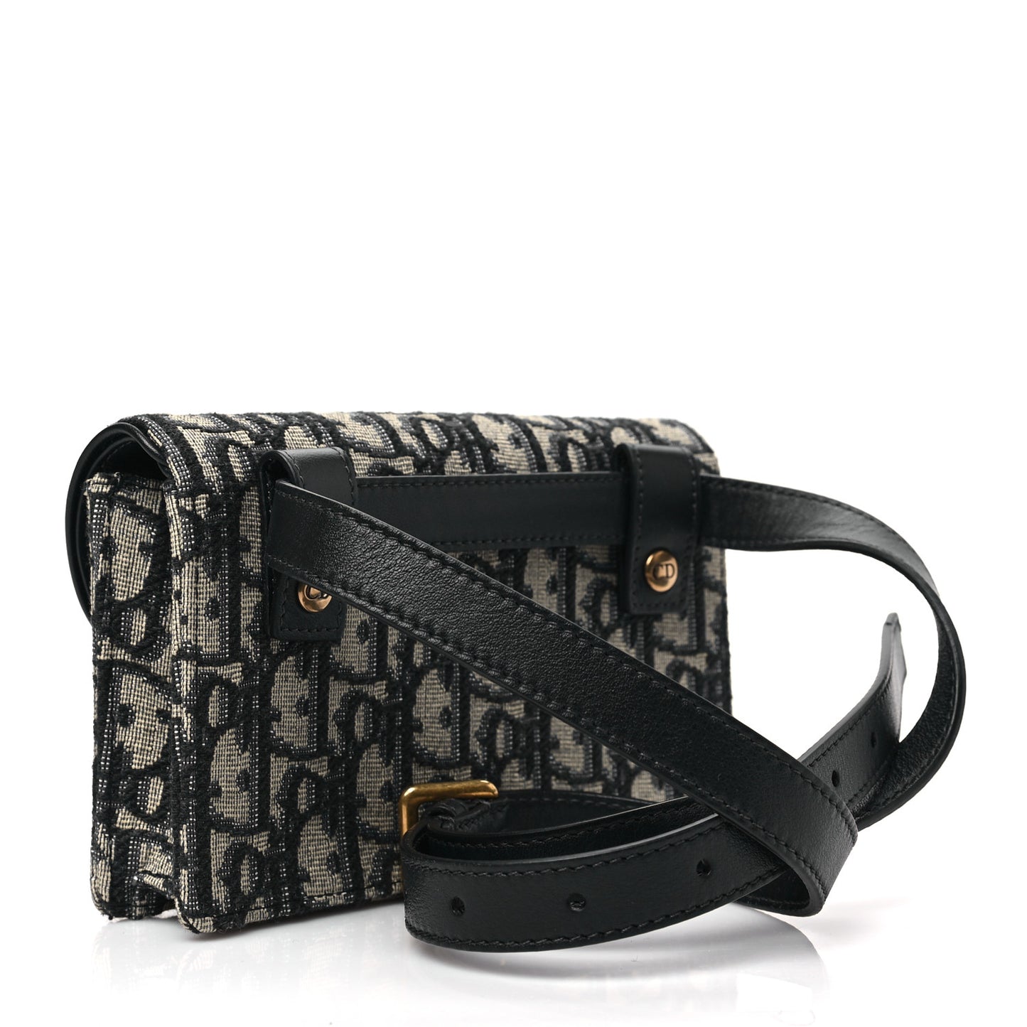 Oblique Saddle Belt Bag Blue