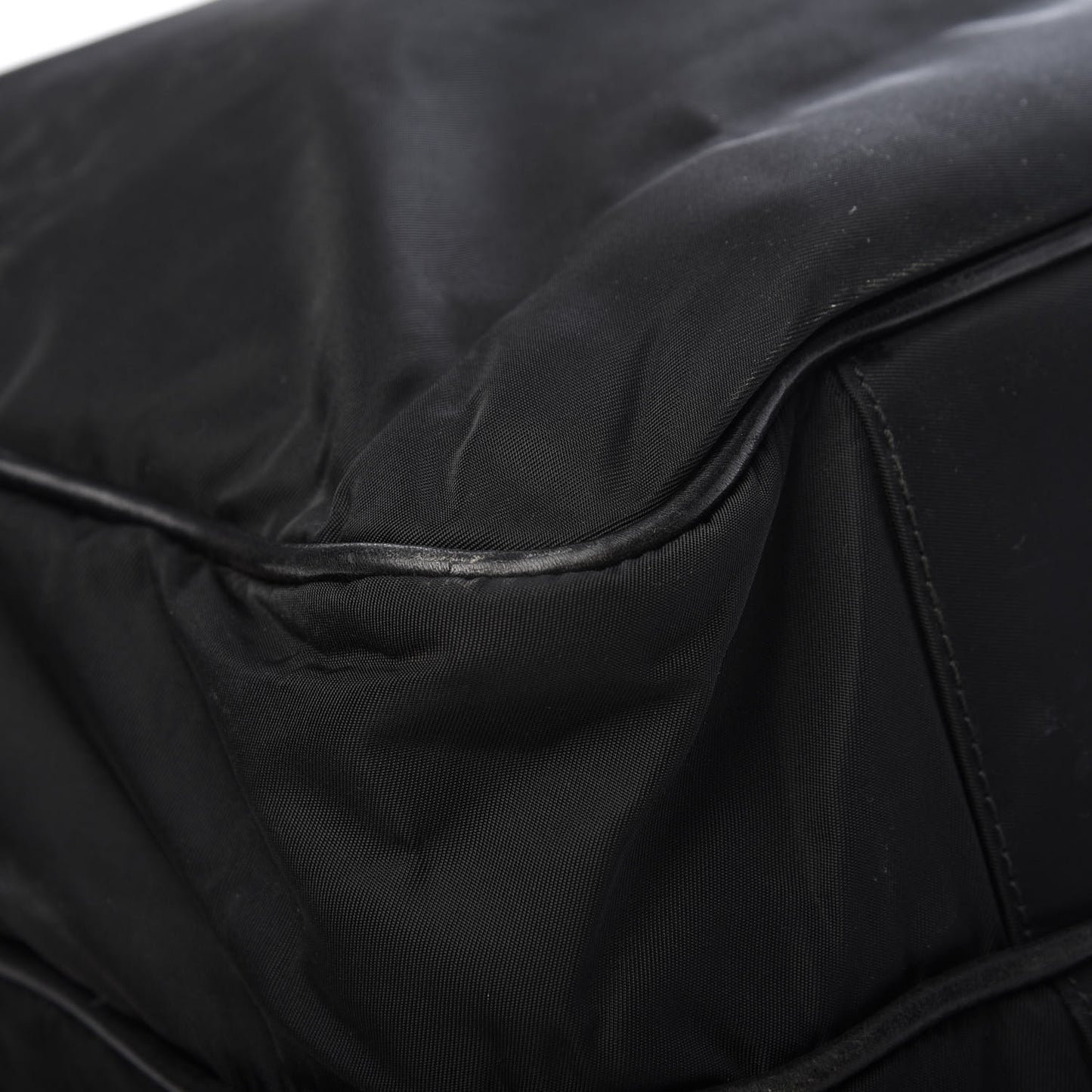Soft Calfskin Tessuto Nylon Travel Bag Black