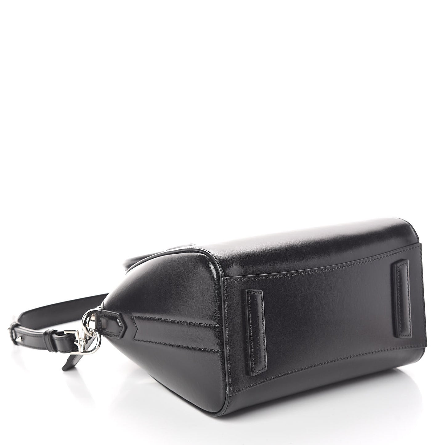 Shiny Lord Calfskin Mini Antigona Black