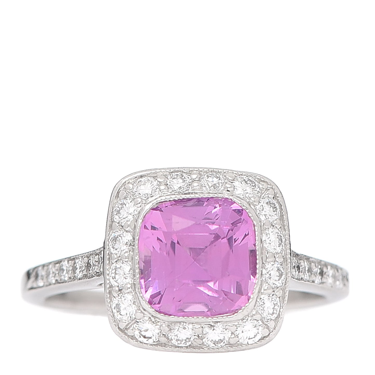 Platinum Pink Sapphire Diamond Legacy Ring 49 5