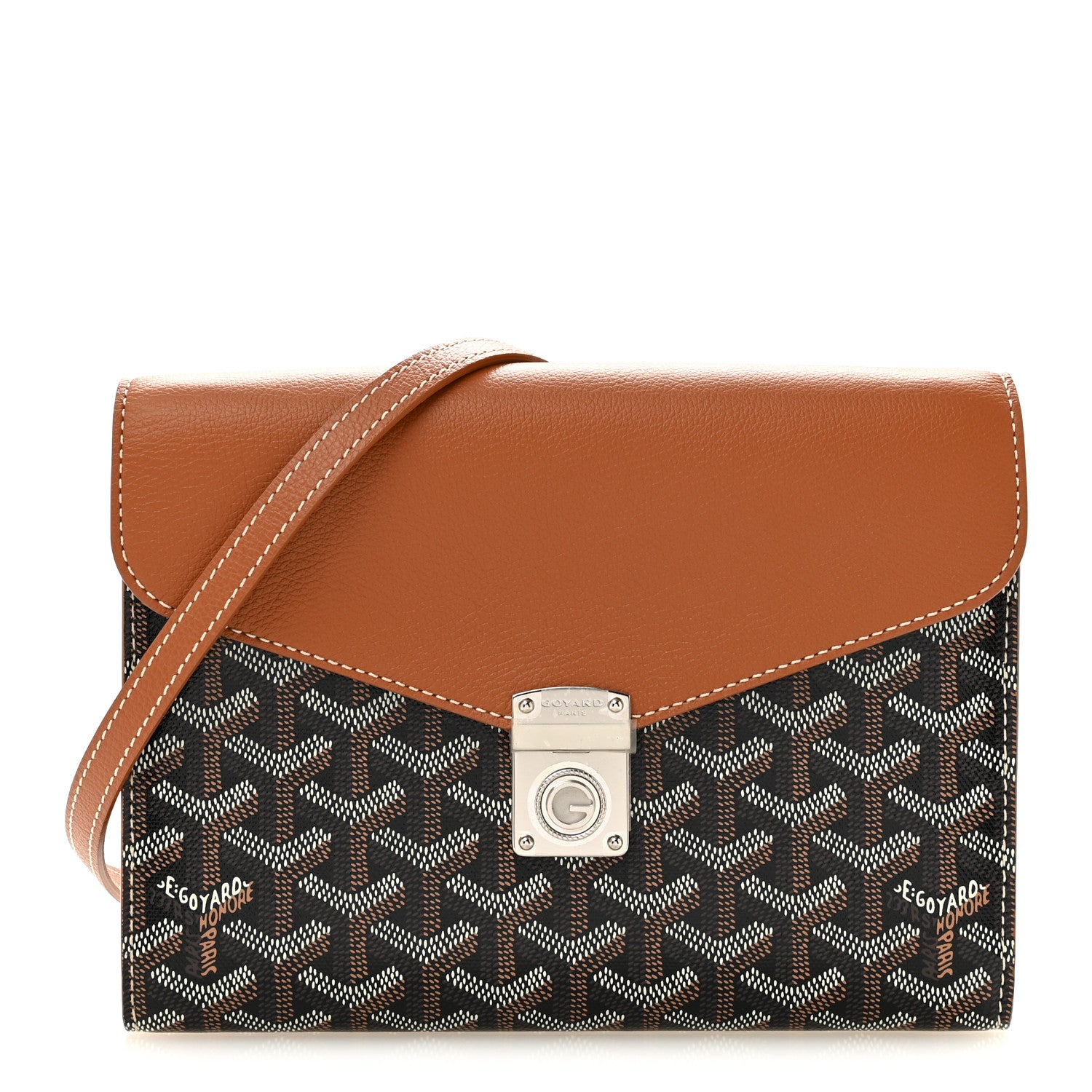Goyard Goyardine Calfskin Chypre Wallet Pouch Black Gold 1940014
