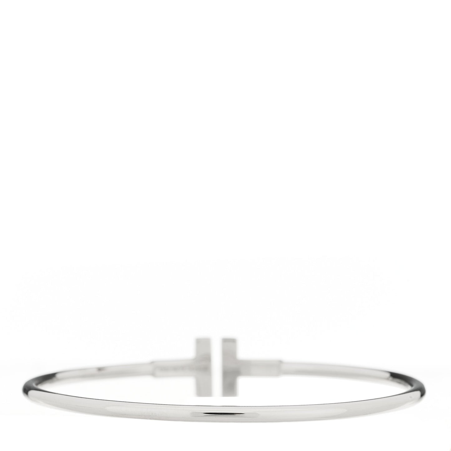 18K White Gold T Wire Bracelet