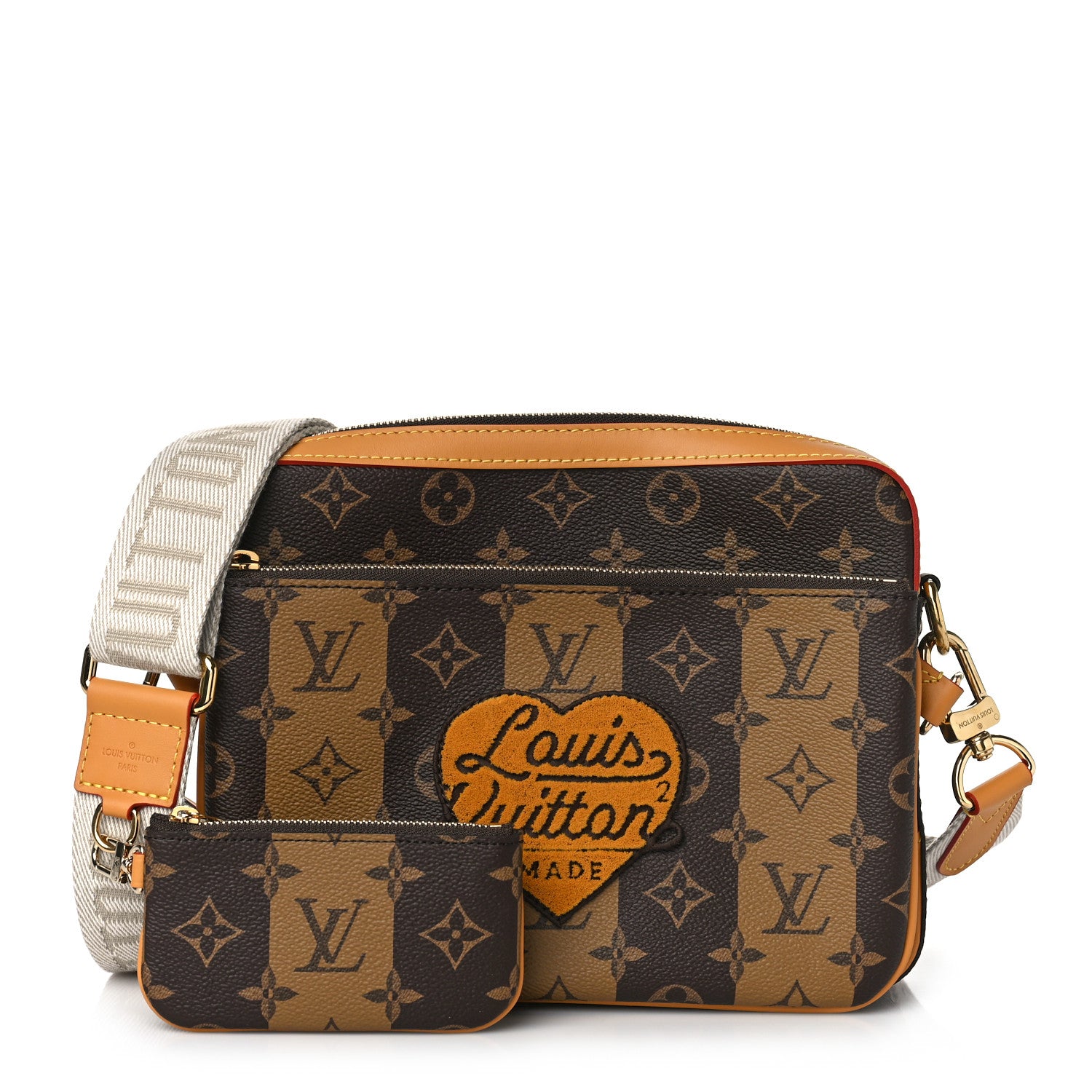 Louis Vuitton X NIGO Reverse Monogram Stripes Trio Messenger