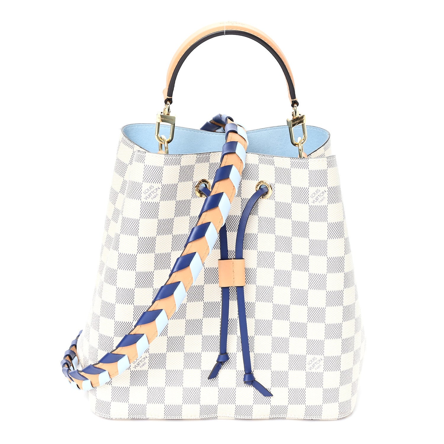 Louis Vuitton Damier Azur Braided Neonoe MM Blue 1866793