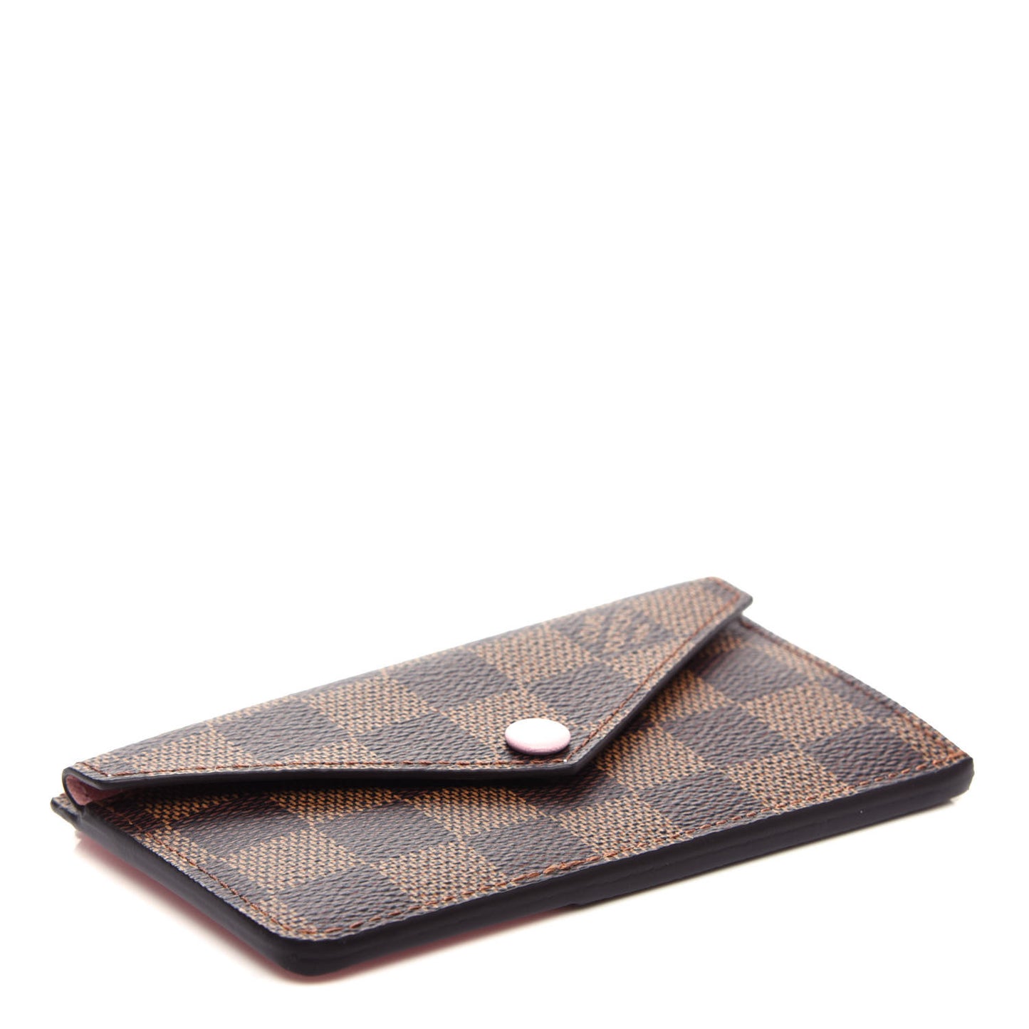 Damier Ebene Recto Verso Card Holder Rose Ballerine