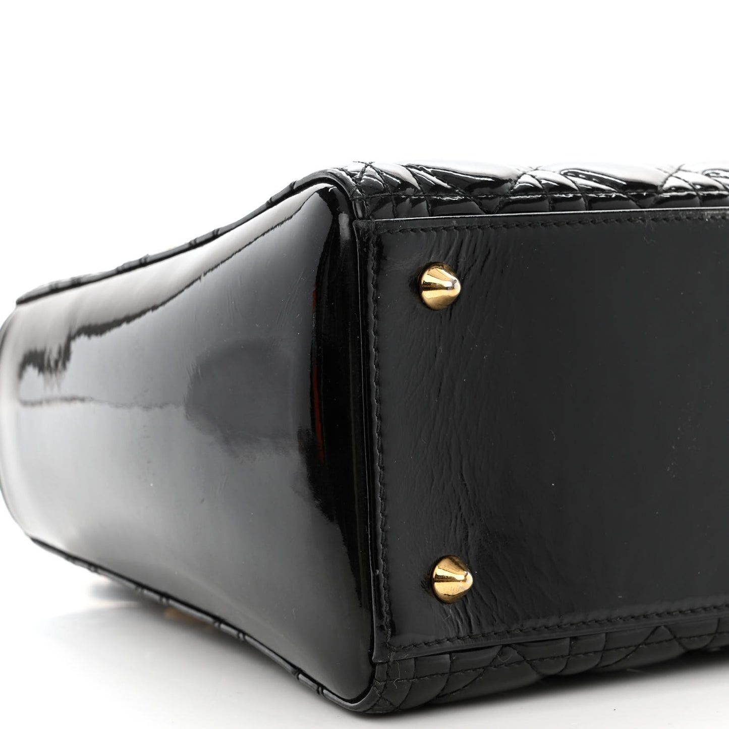 Patent Cannage Medium Lady Dior Black