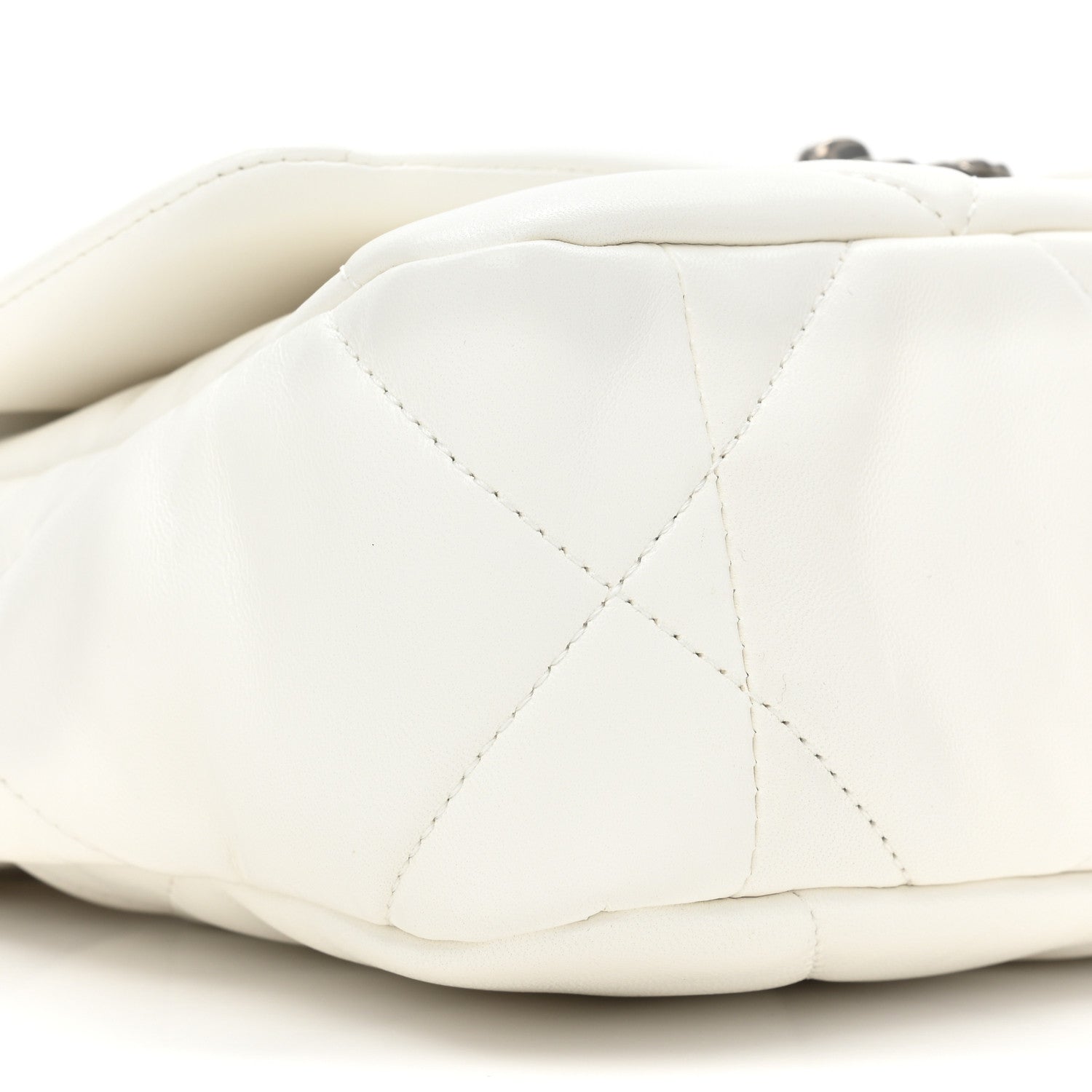 Chanel Lambskin Quilted Medium Chanel 19 Flap White 9 of 11