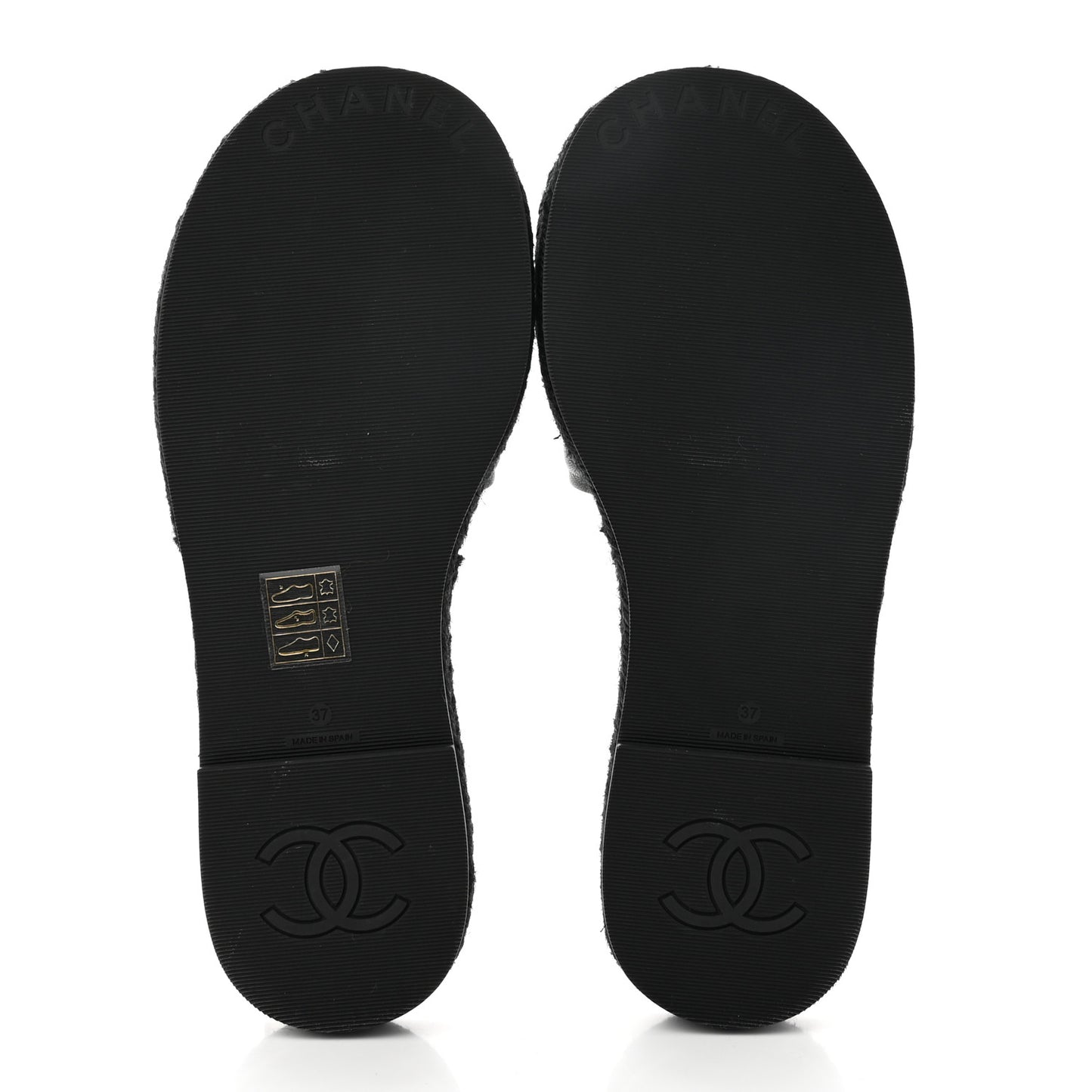 Lambskin Espadrille Mule Sandals 37 Black