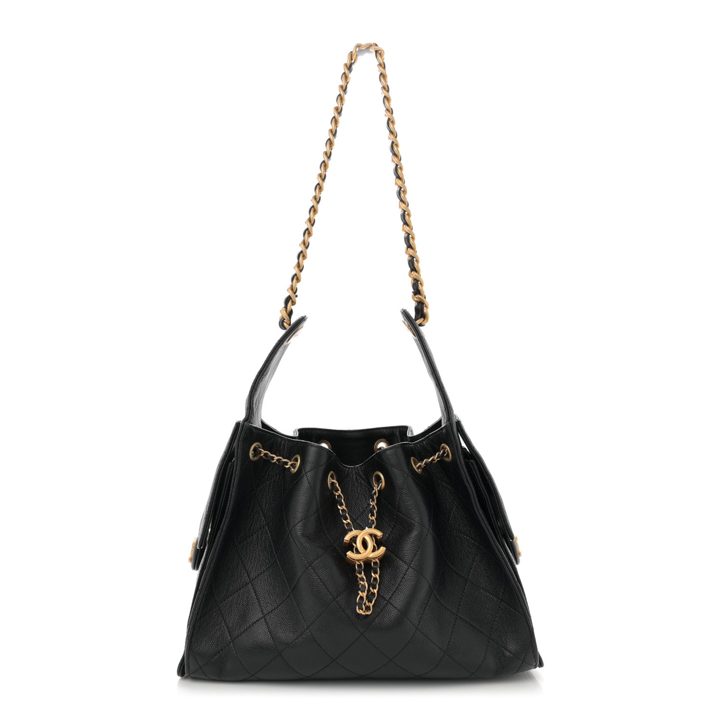 Caviar Quilted Small Chanel 25 Handbag Black