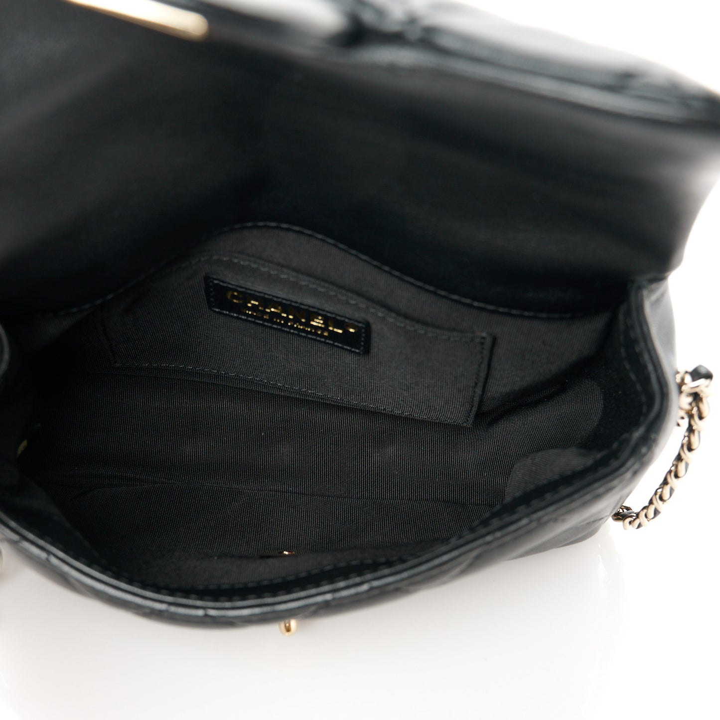 Lambskin Quilted Small My Precious Flap Black