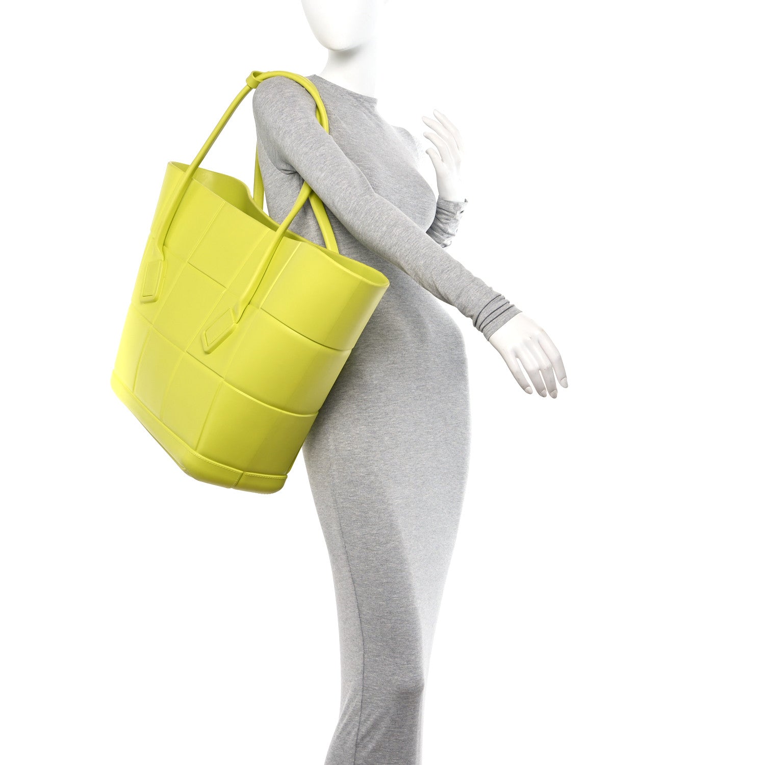 Bottega Veneta Rubber Maxi Intrecciato Medium Arco Kiwi Green 2 of 11