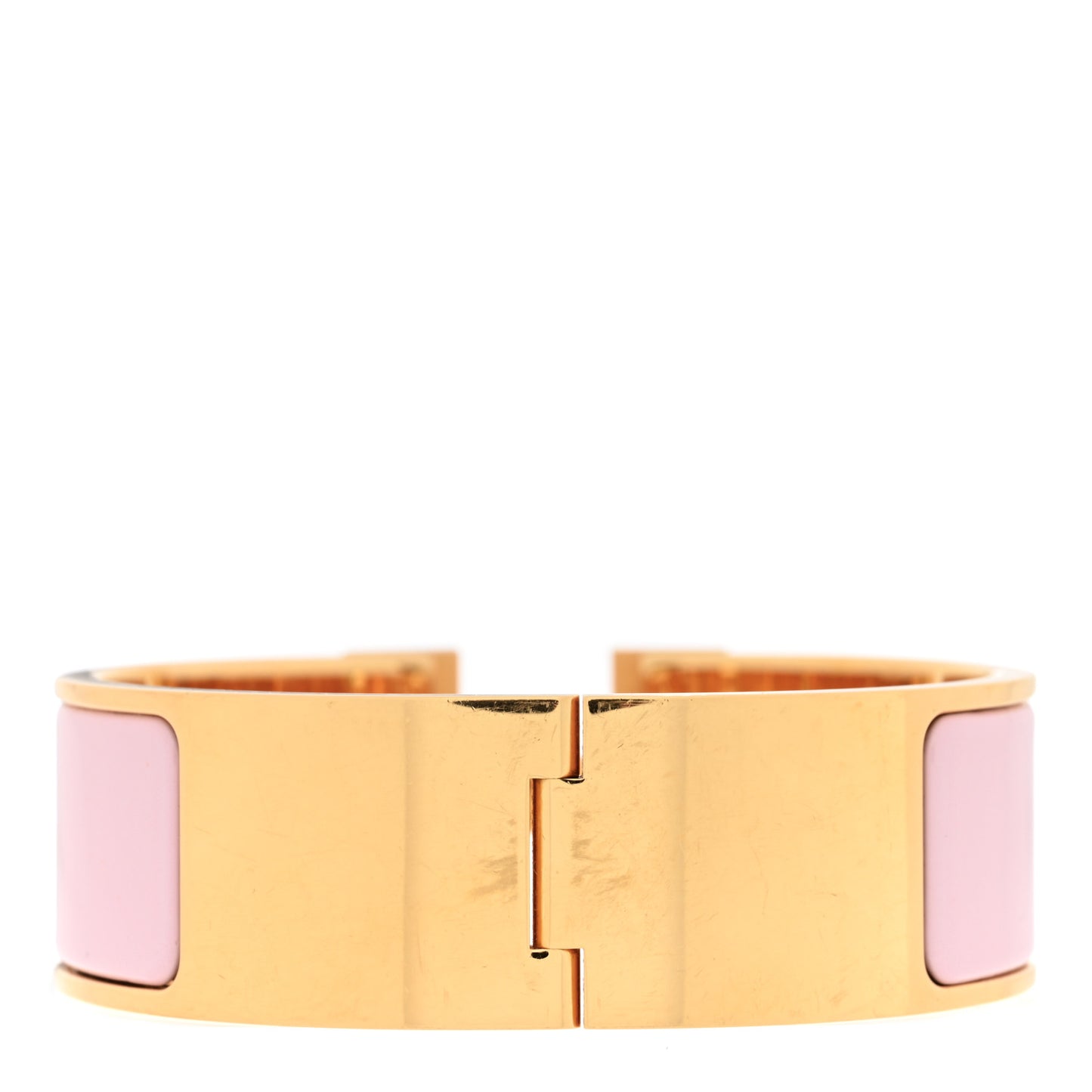 Enamel Wide Clic Clac H Bracelet PM Rose Dragee