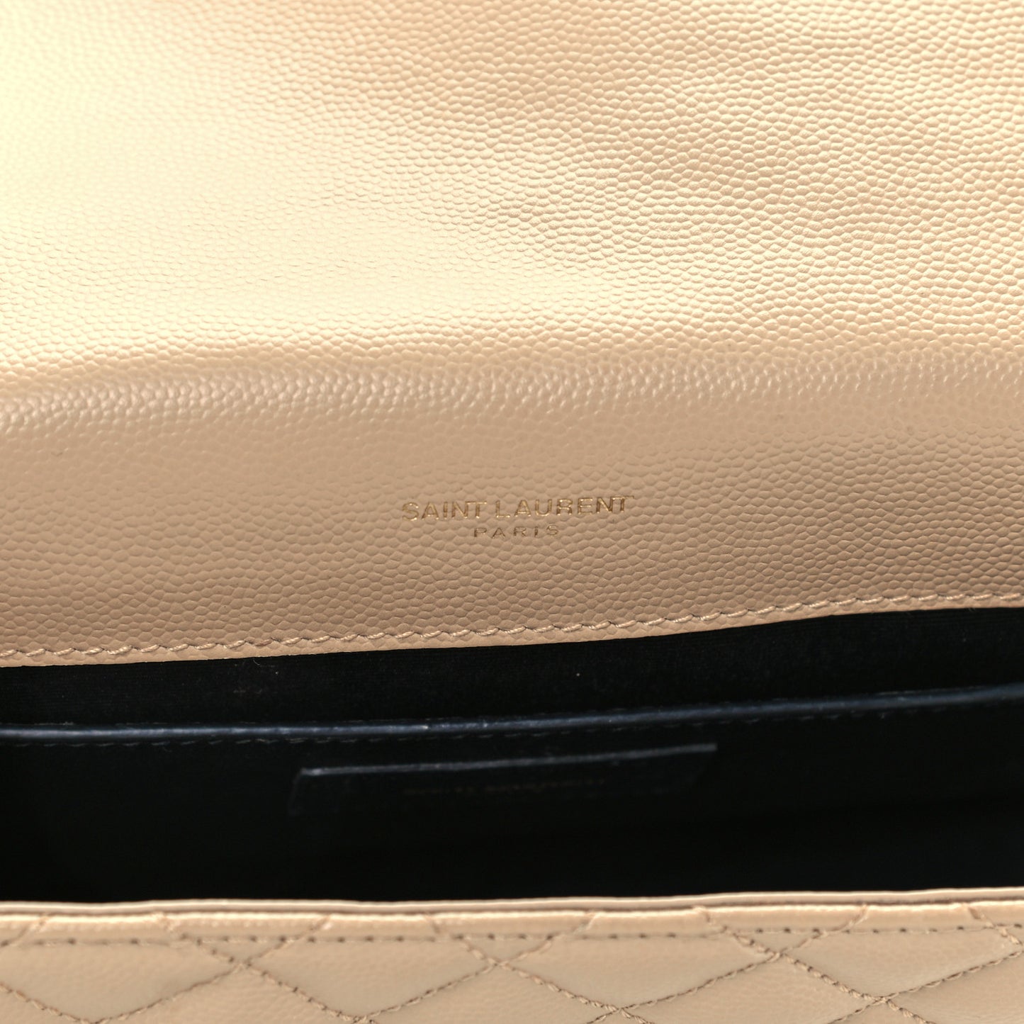 Grain De Poudre Textured Mixed Matelasse Medium Triquilt Monogram Satchel Dark Beige