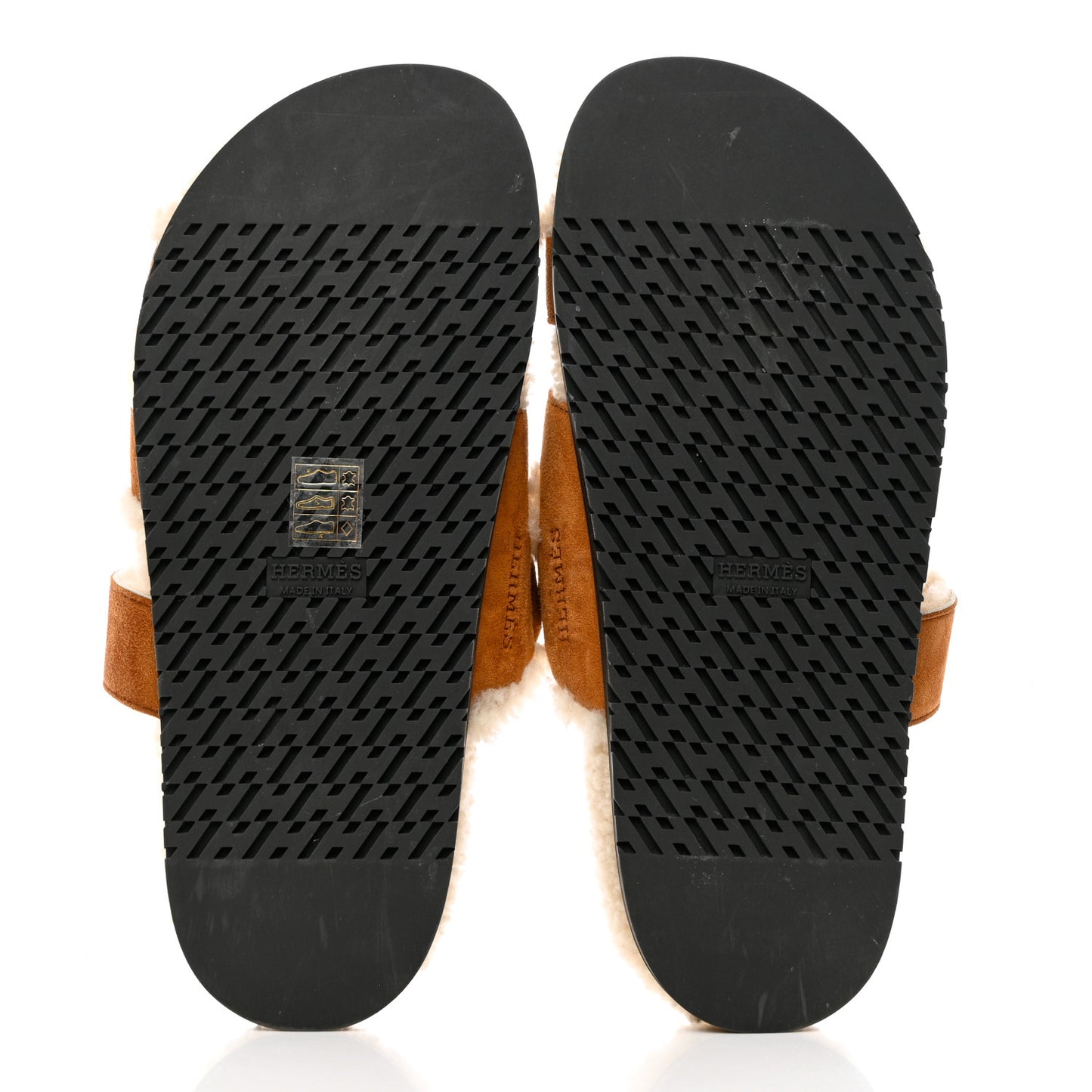 Suede Goatskin Woolskin Womens Chypre Sandals 39 Brun Fume Ecru