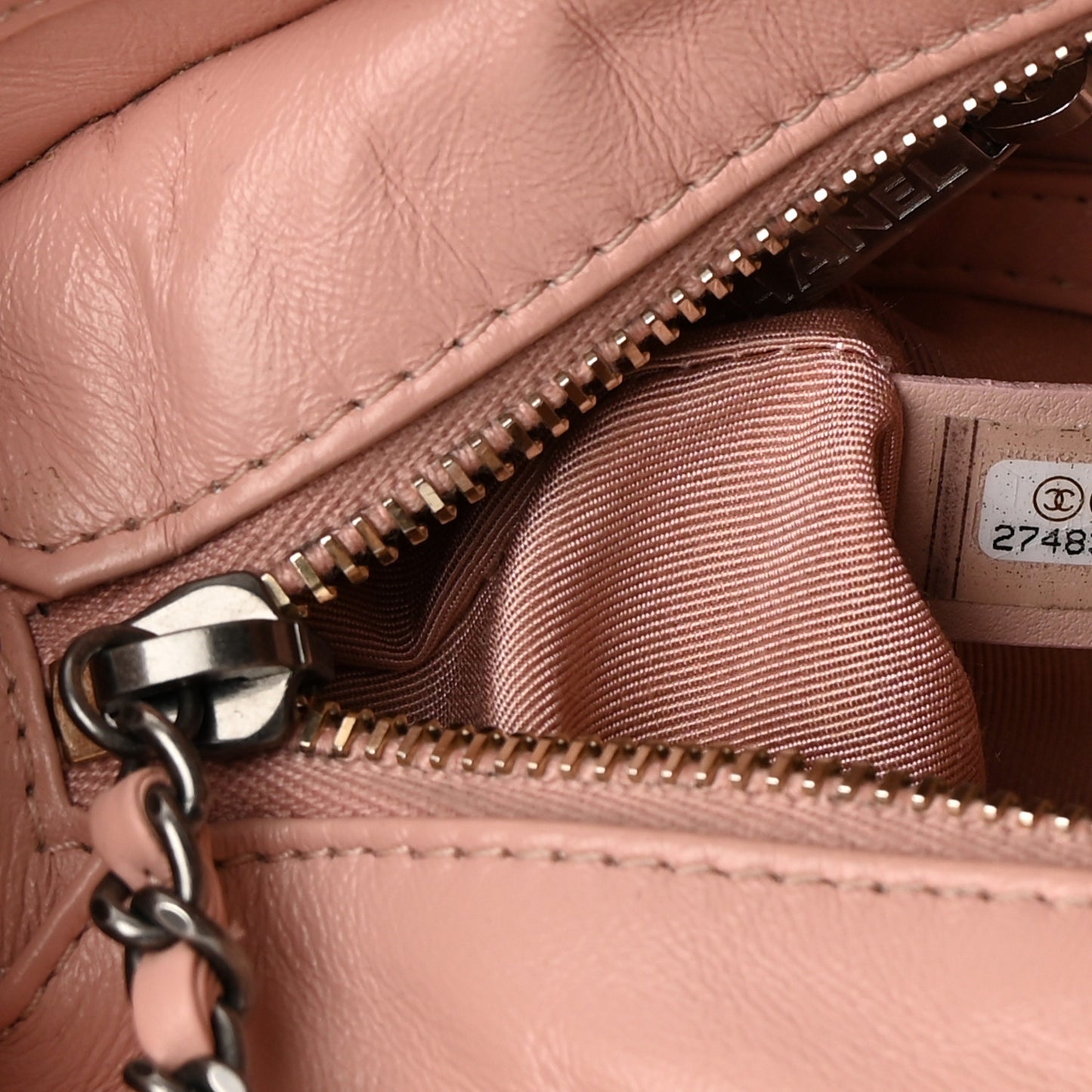 Aged Calfskin Quilted Small Gabrielle Hobo Pink