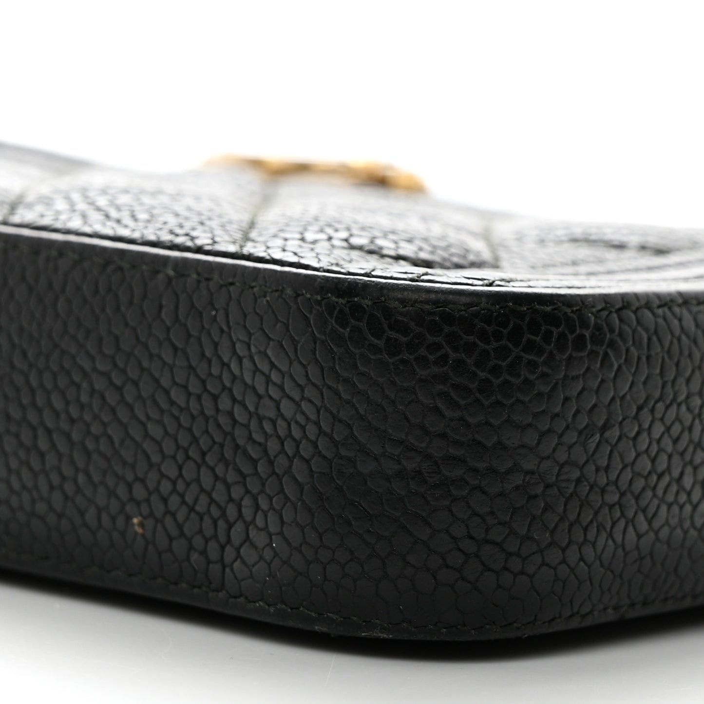 Caviar Quilted Small Boy Clutch With Chain Black