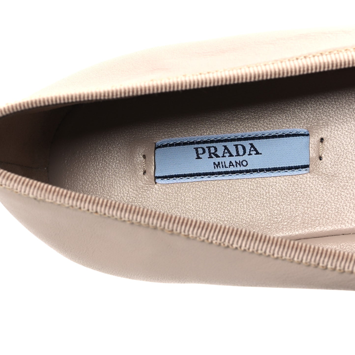 Nappa Cap Toe Triangle Bow Ballerina Flats 40.5 Ninfea