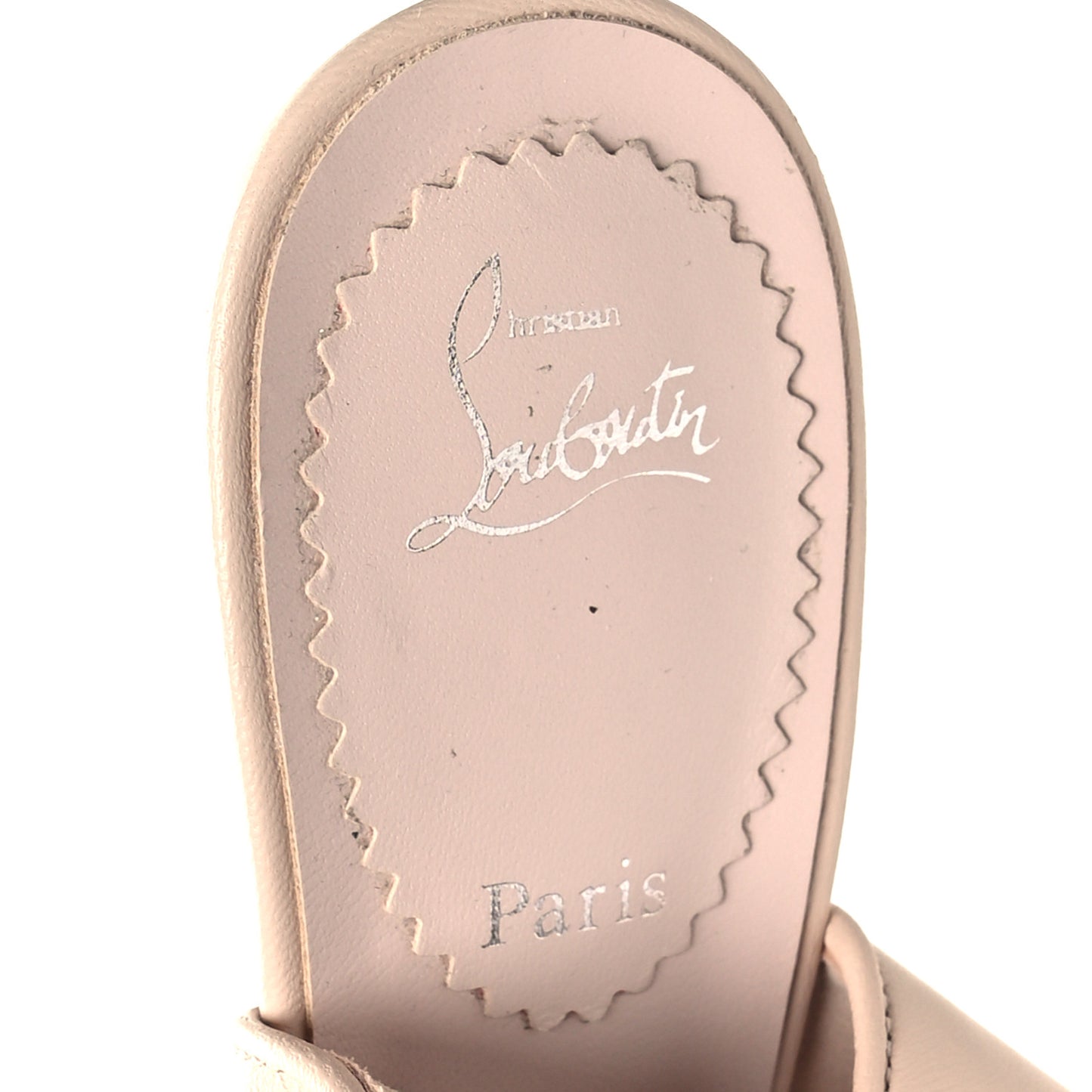 CHRISTIAN LOUBOUTIN Nappa Sporty Kate Slingback 55 Pumps 36 Leche