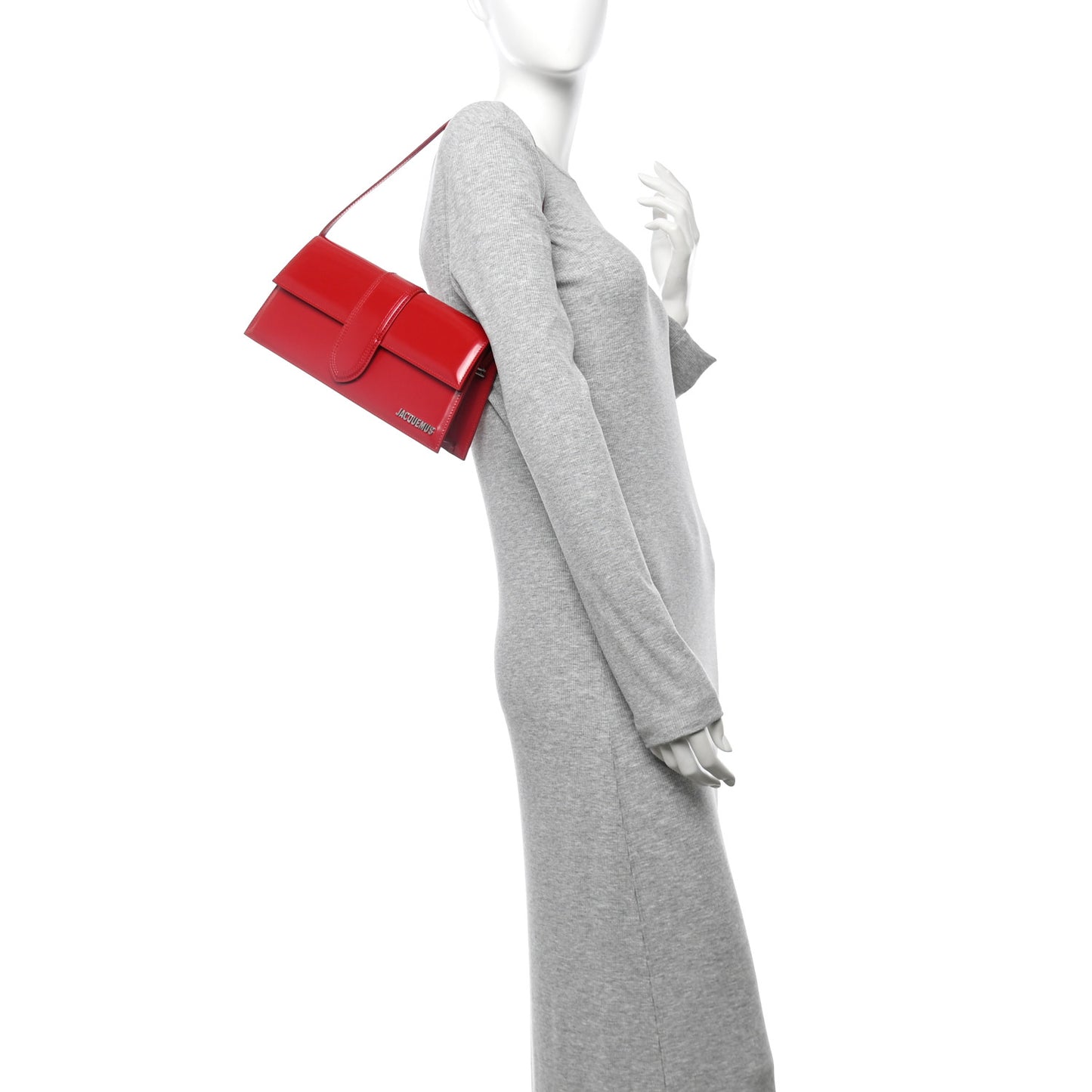 Glazed Calfskin Le Bambino Long Red