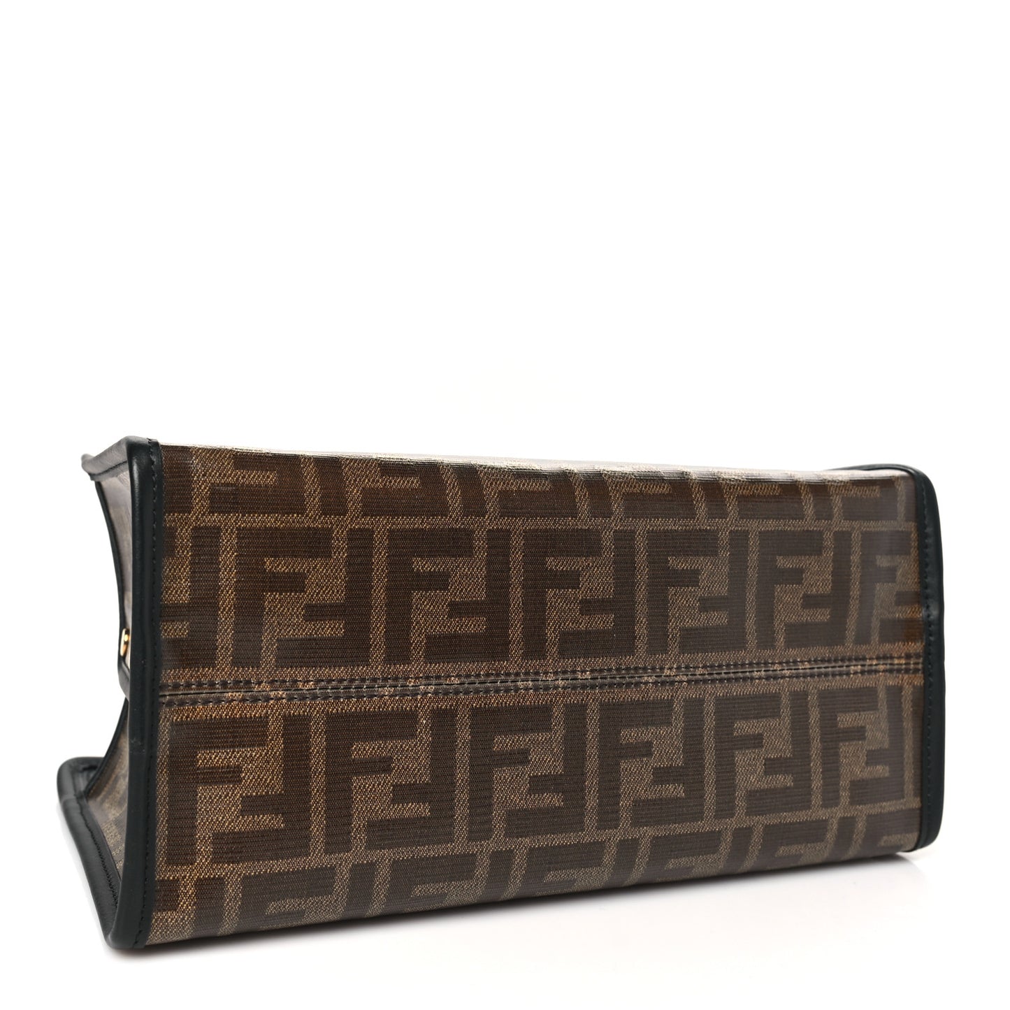 Glazed Fabric Vitello Century FF 1974 Stamp Patch Mini Peekaboo Defender Cover Mogano Panna Black
