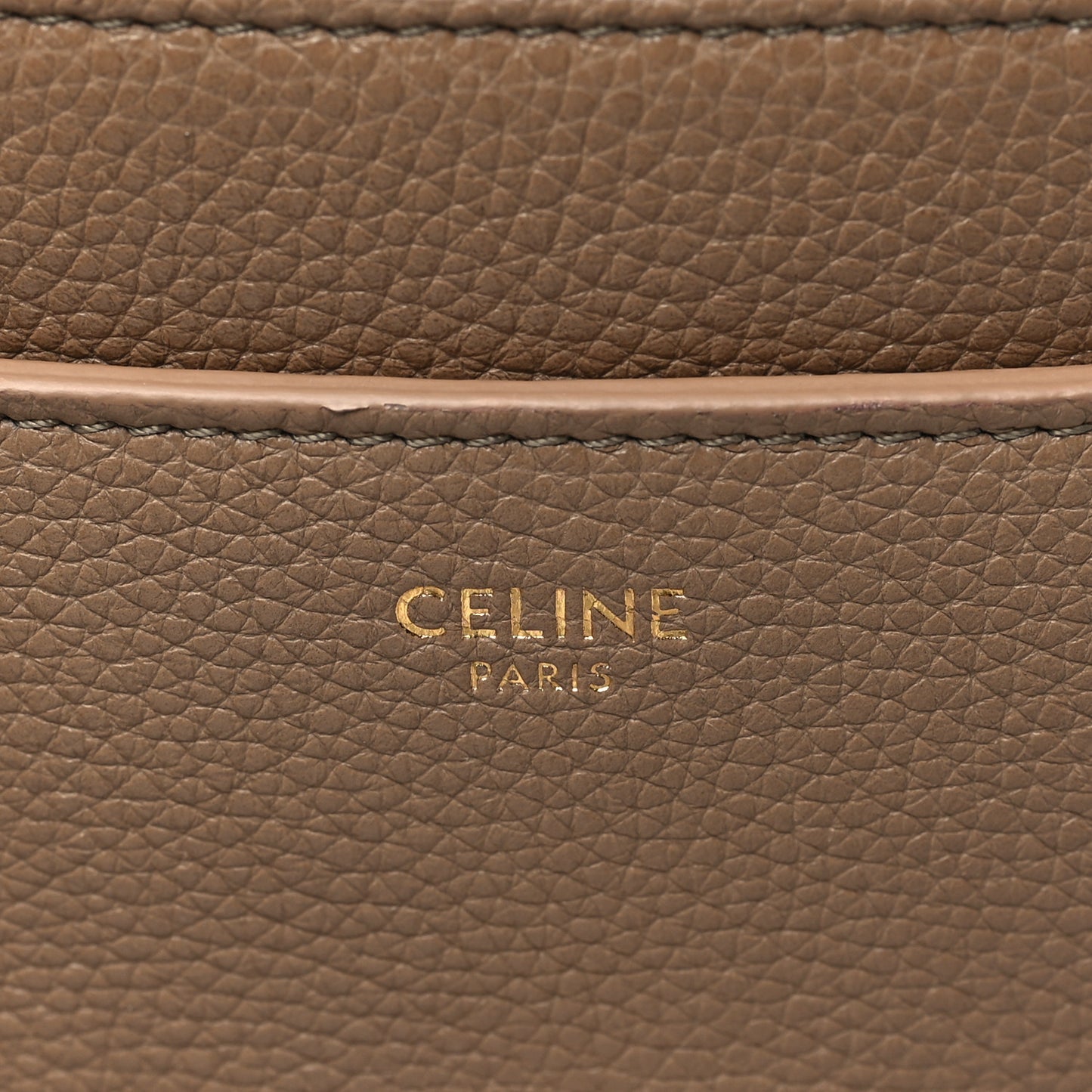 Grained Calfskin Small 16 Top Handle Bag Beige