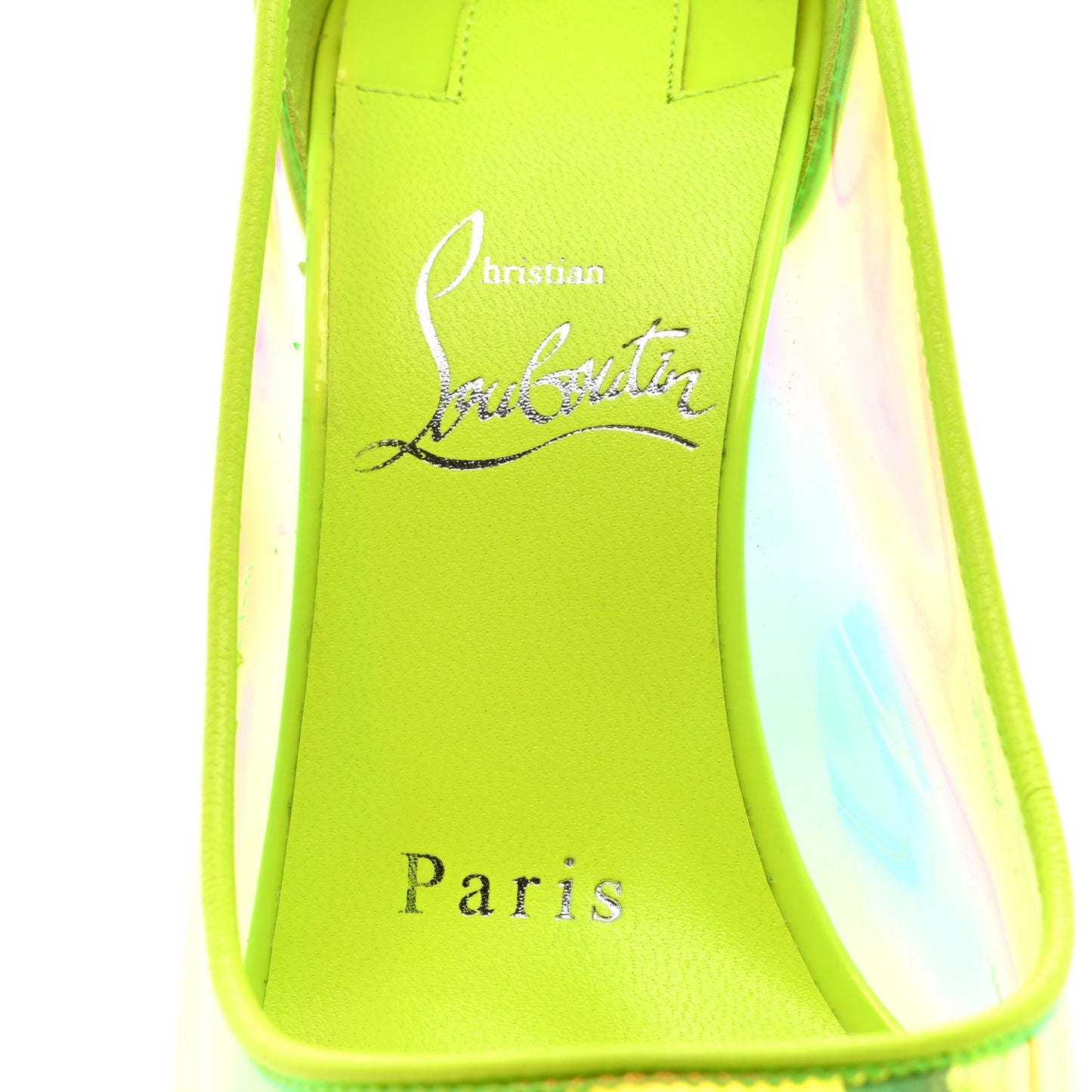 Disco PVC Hologram Debout Condorapik 100 Pumps 35 Fluo Yellow