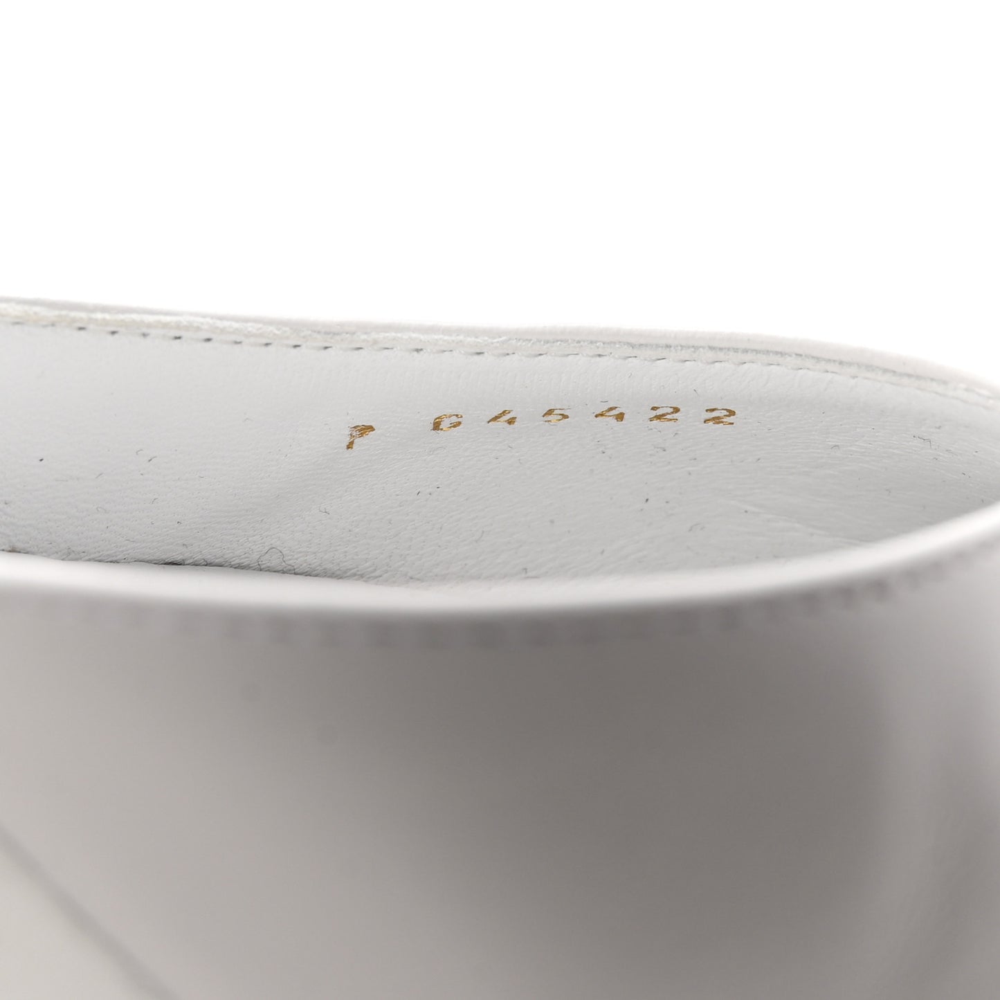 Lambskin Patent Cap Toe Mary Jane Wedge Pumps 38 White Black