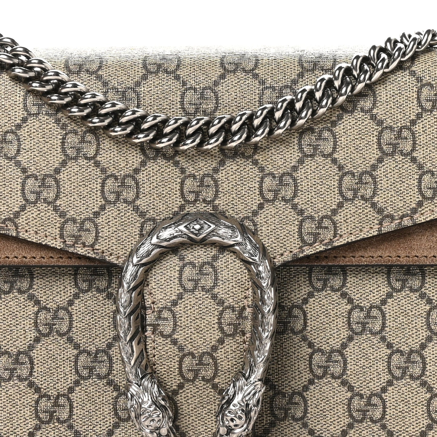 GG Supreme Monogram Small Dionysus Shoulder Bag Taupe