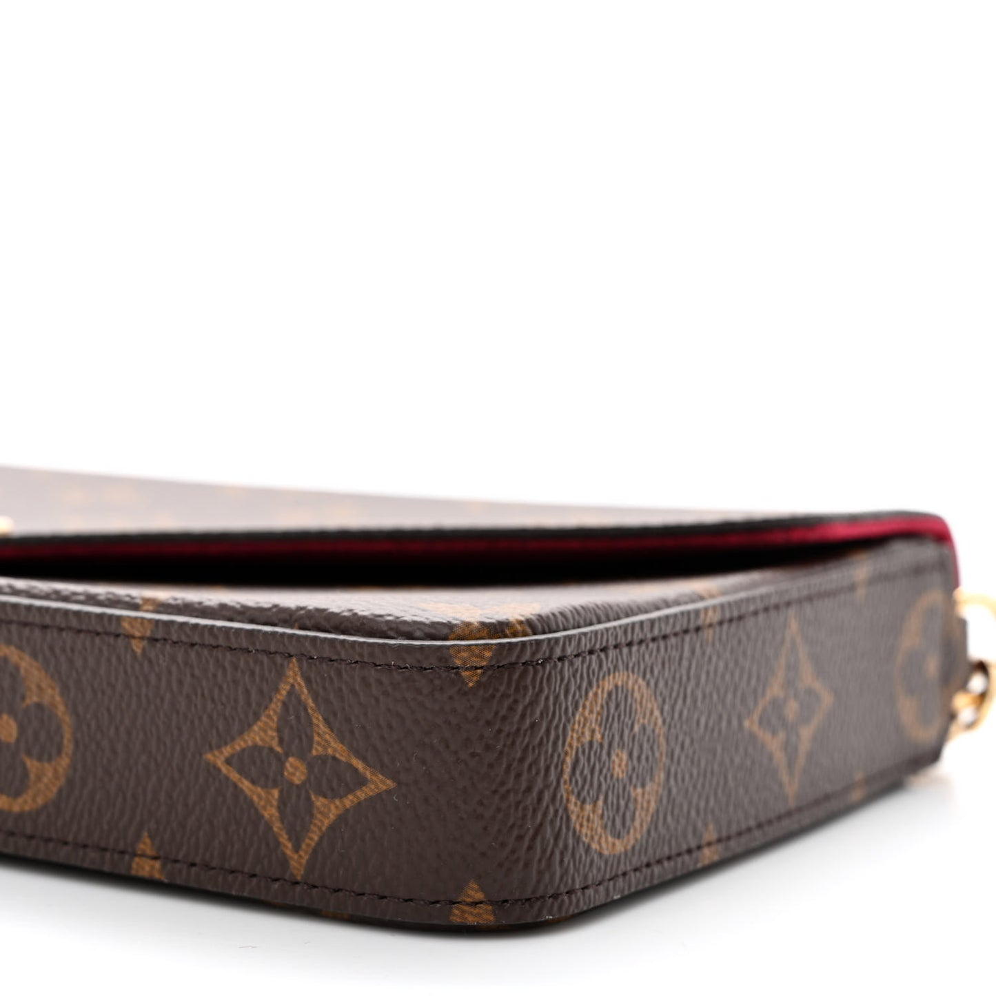 Monogram Pochette Felicie Chain Wallet Fuchsia