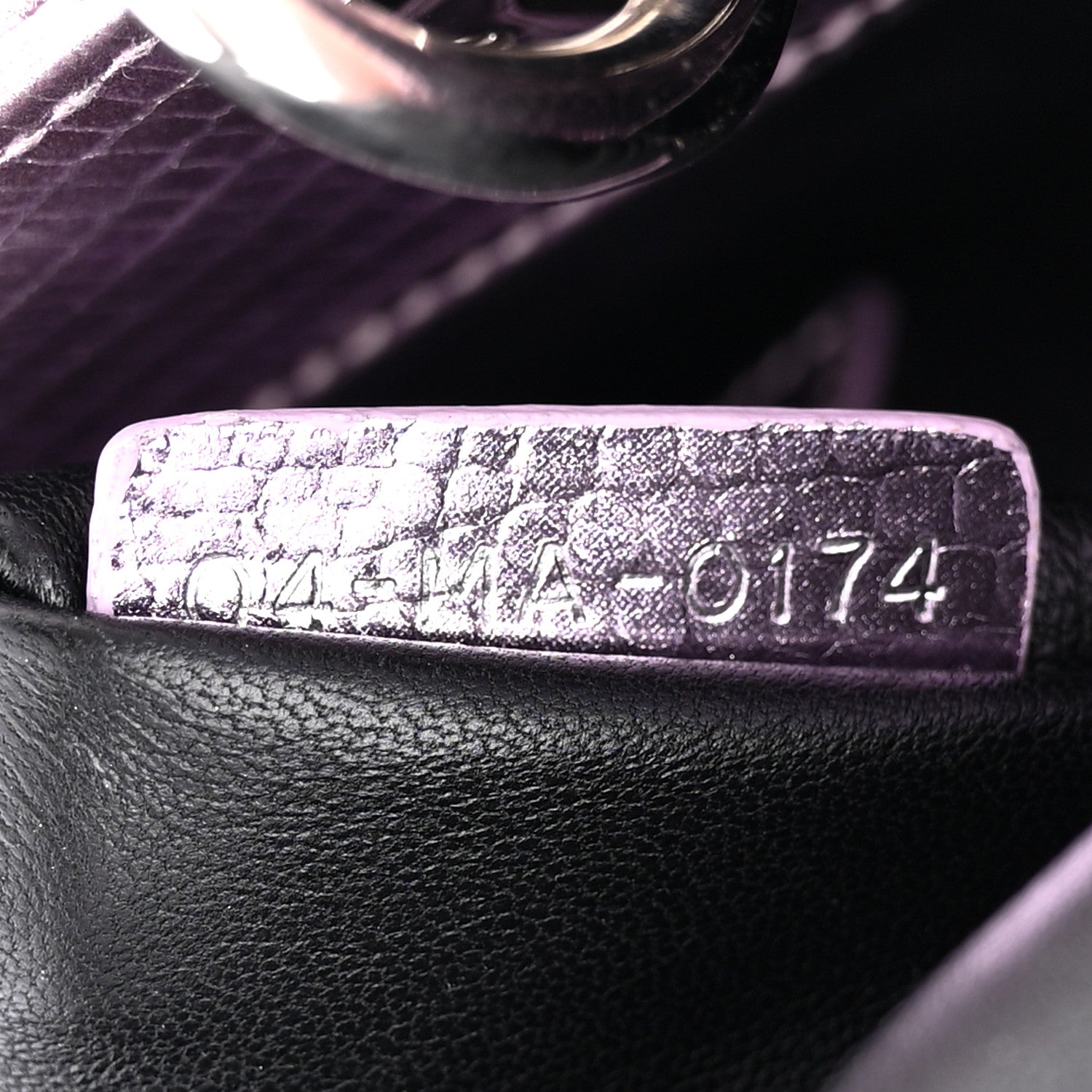 Christian Dior CHRISTIAN DIOR Metallic Lizard Mini Lady Dior Pink 7 of 17