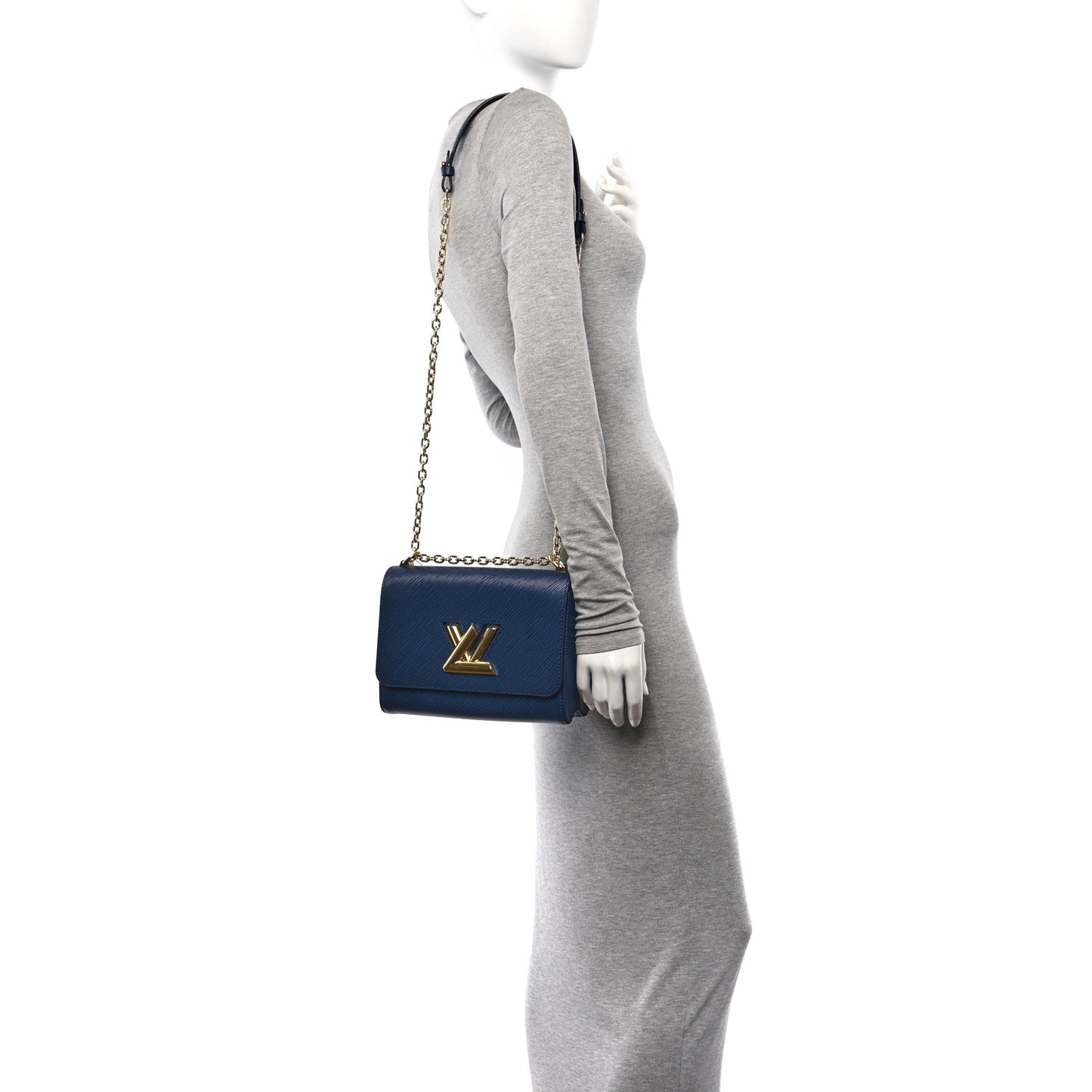 Epi Twist Shoulder Bag MM Indigo