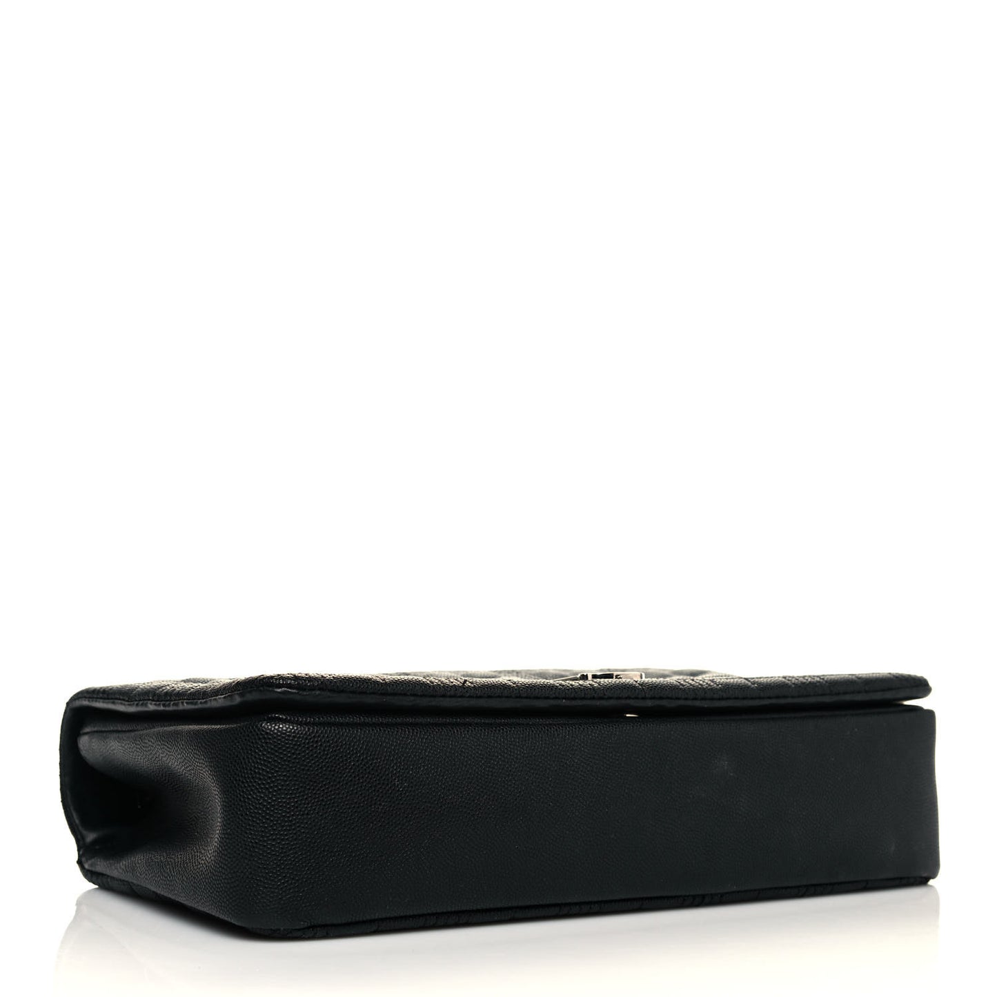 Grainy Calfskin Quilted Medium Lola Bag Black