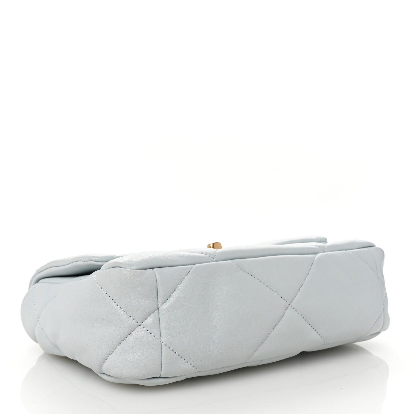 Lambskin Quilted Medium Chanel 19 Flap Light Blue