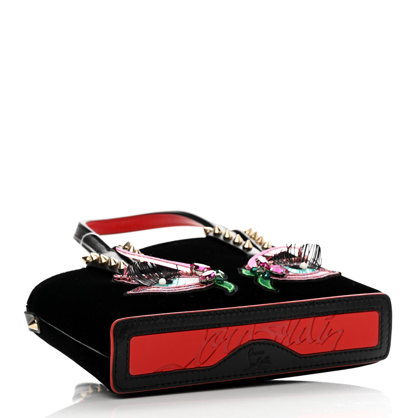 Velour Eyelet Nano Cabata Tote Black Multicolor